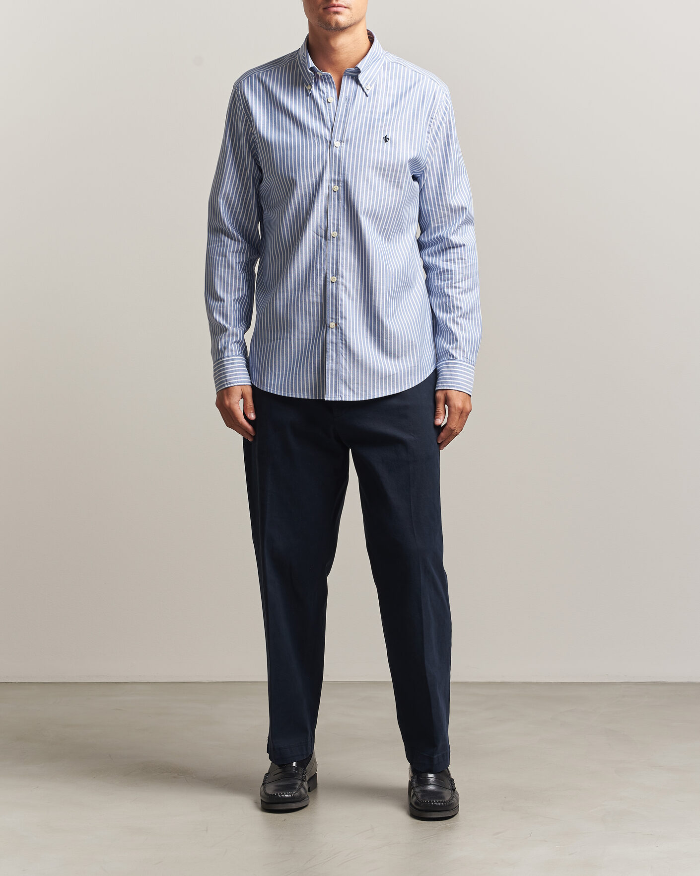 Hombres | Camisas | Morris | Fine Oxford Shirt Blue