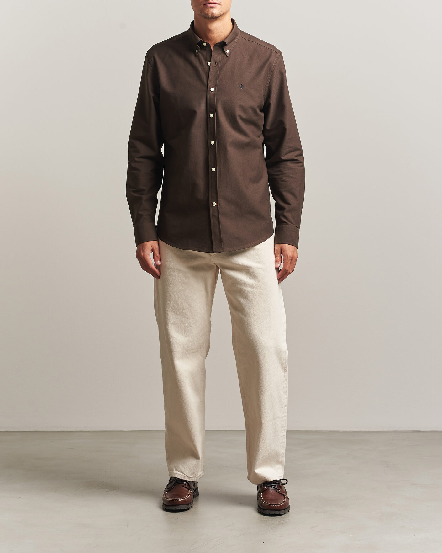 Hombres | Camisas | Morris | Douglas Oxford Shirt Brown