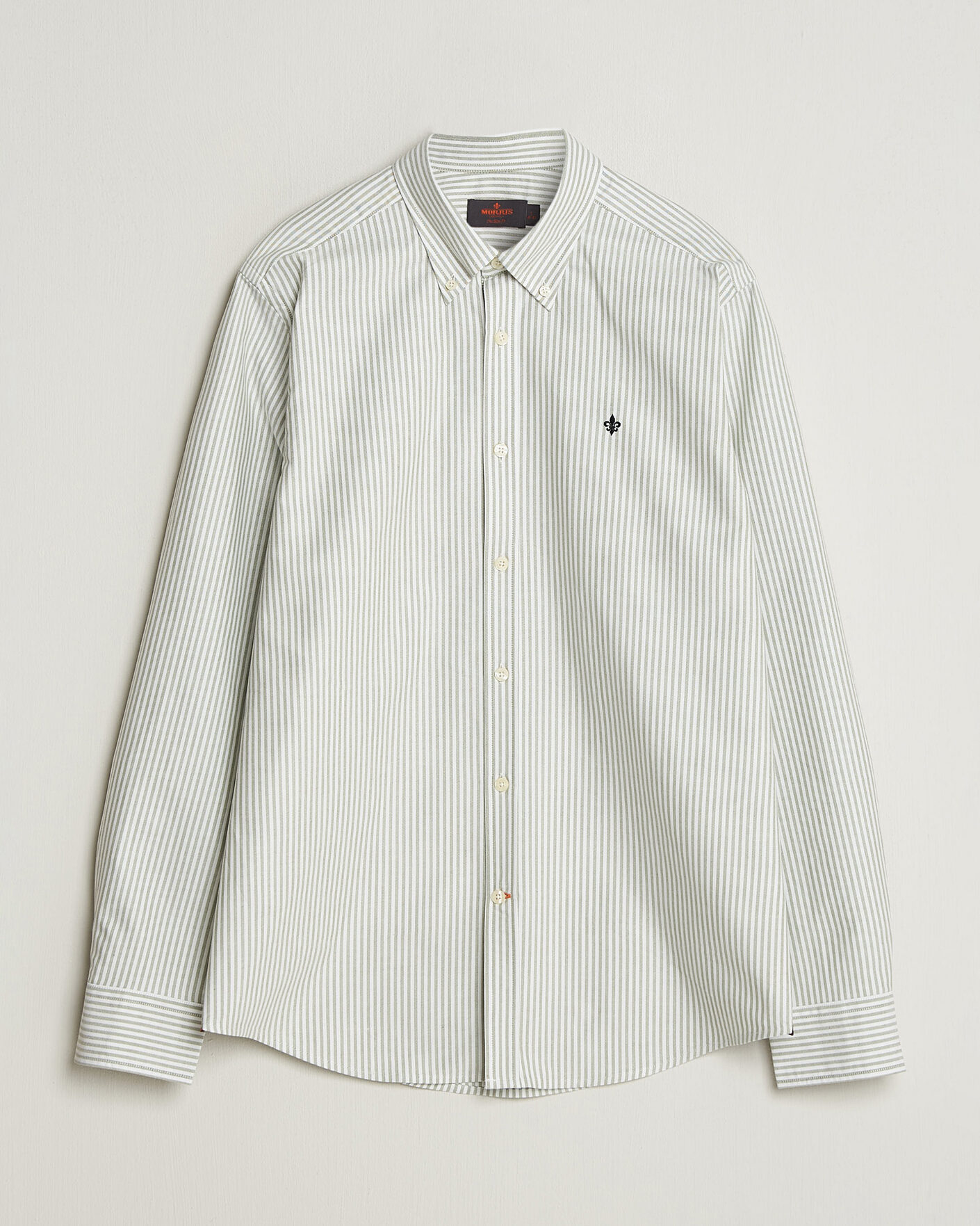 Hombres | Camisas | Morris | Douglas Oxford Stripe Shirt Olive