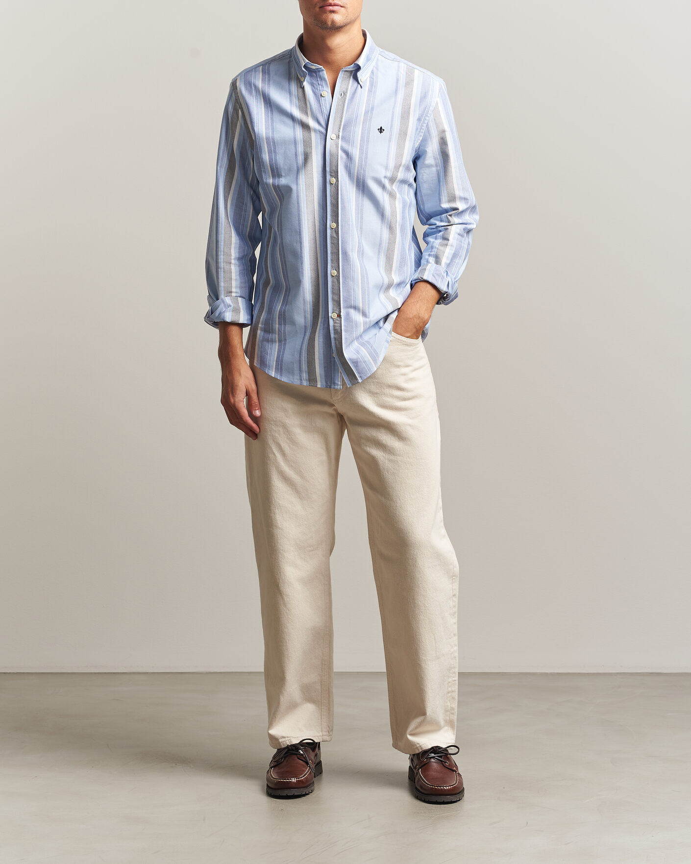 Hombres | Camisas | Morris | Happy Oxford Shirt Blue
