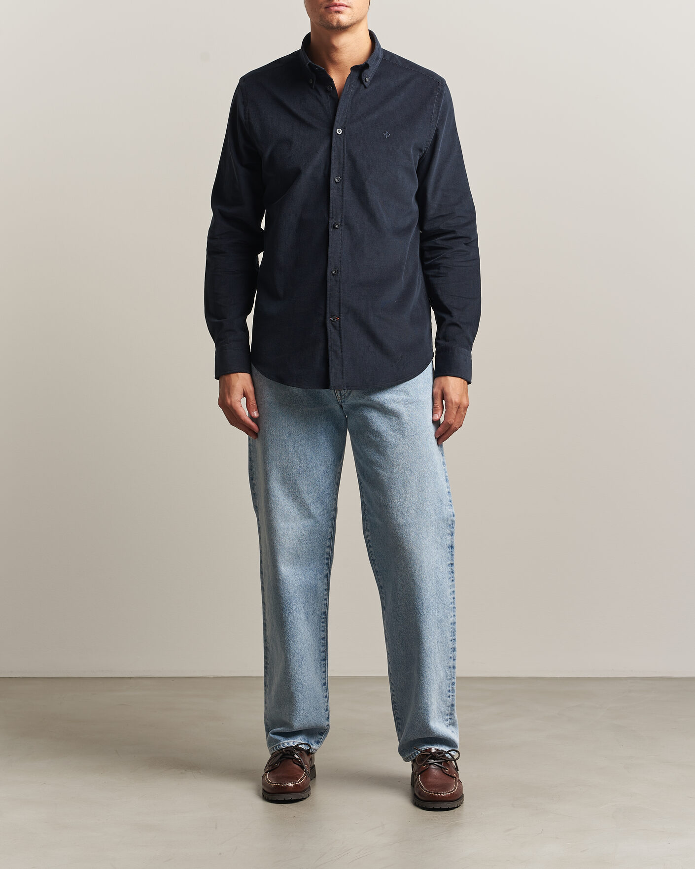 Hombres | Camisas | Morris | Douglas Cord Shirt Blue