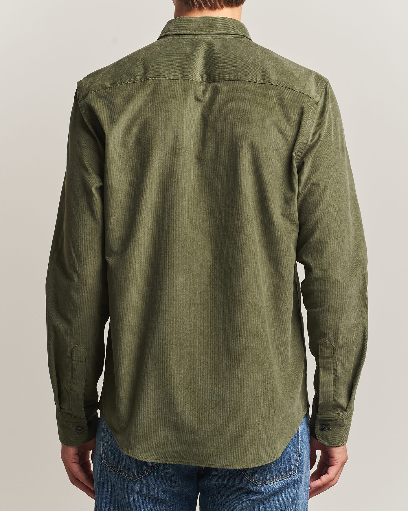 Hombres | Camisas | Morris | Douglas Cord Shirt Olive
