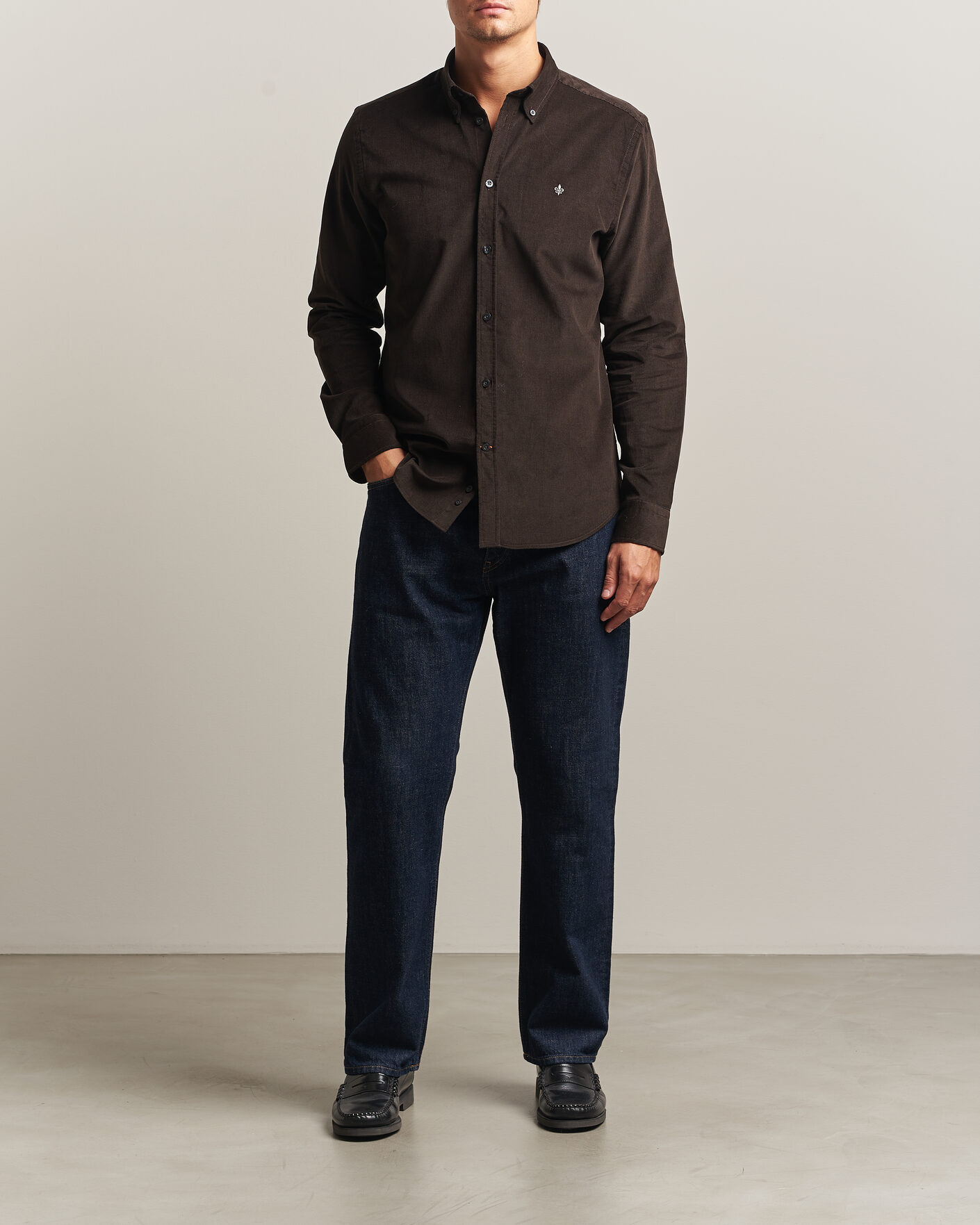 Hombres | Camisas | Morris | Douglas Cord Shirt Brown