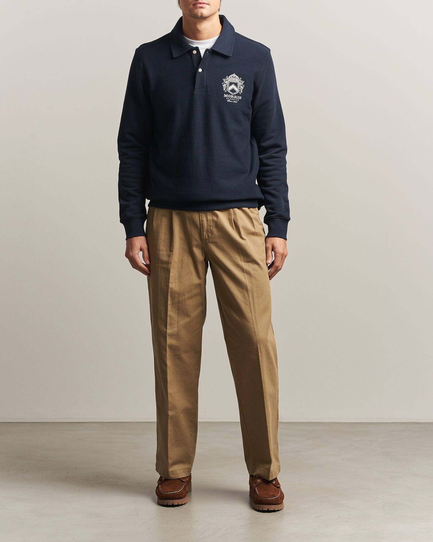 Hombres | Jerséis y prendas de punto | Morris | Winston Polo Sweatshirt Old Blue