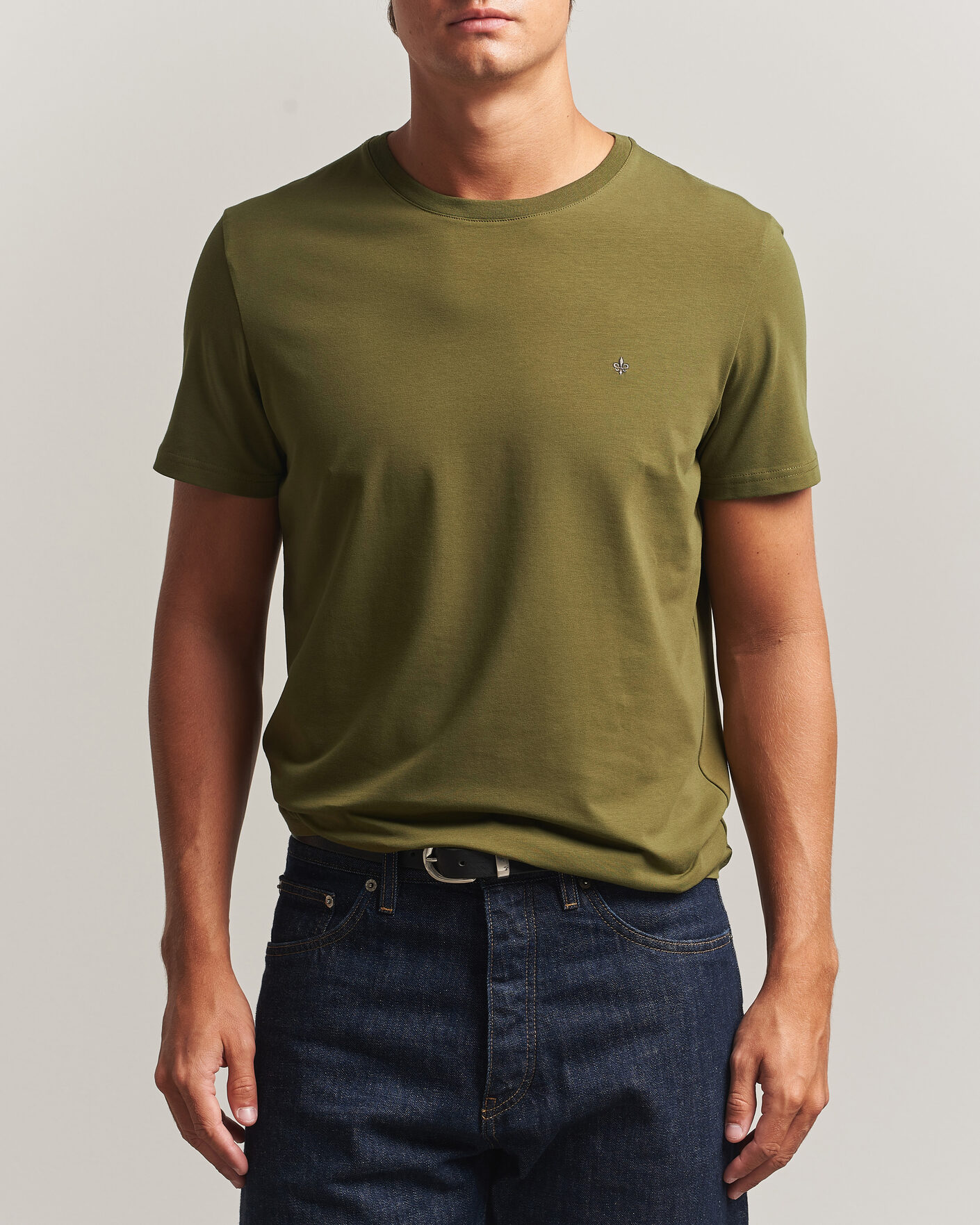 Hombres | Camisetas | Morris | James Crew Neck T-Shirt Olive