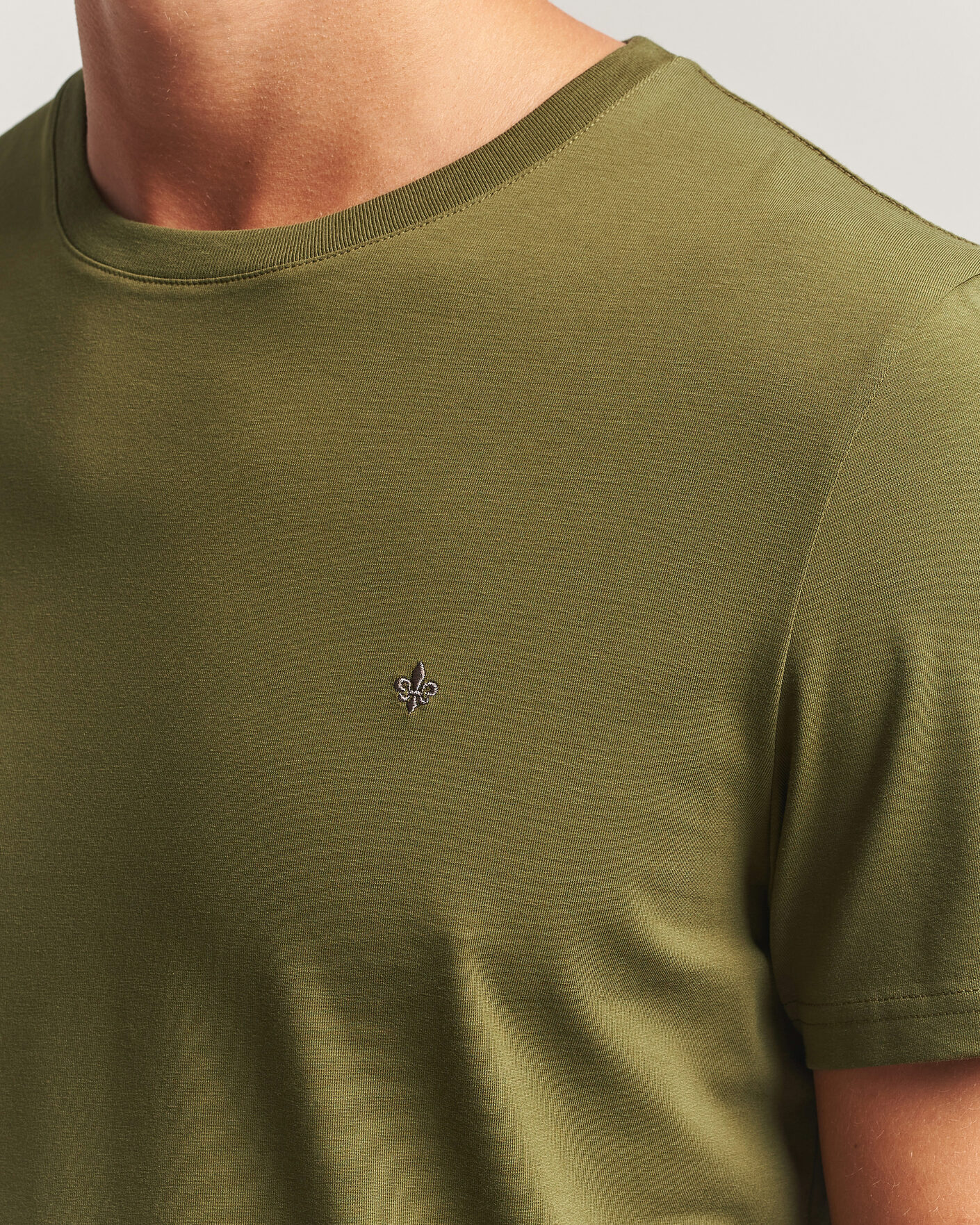 Hombres | Camisetas | Morris | James Crew Neck T-Shirt Olive