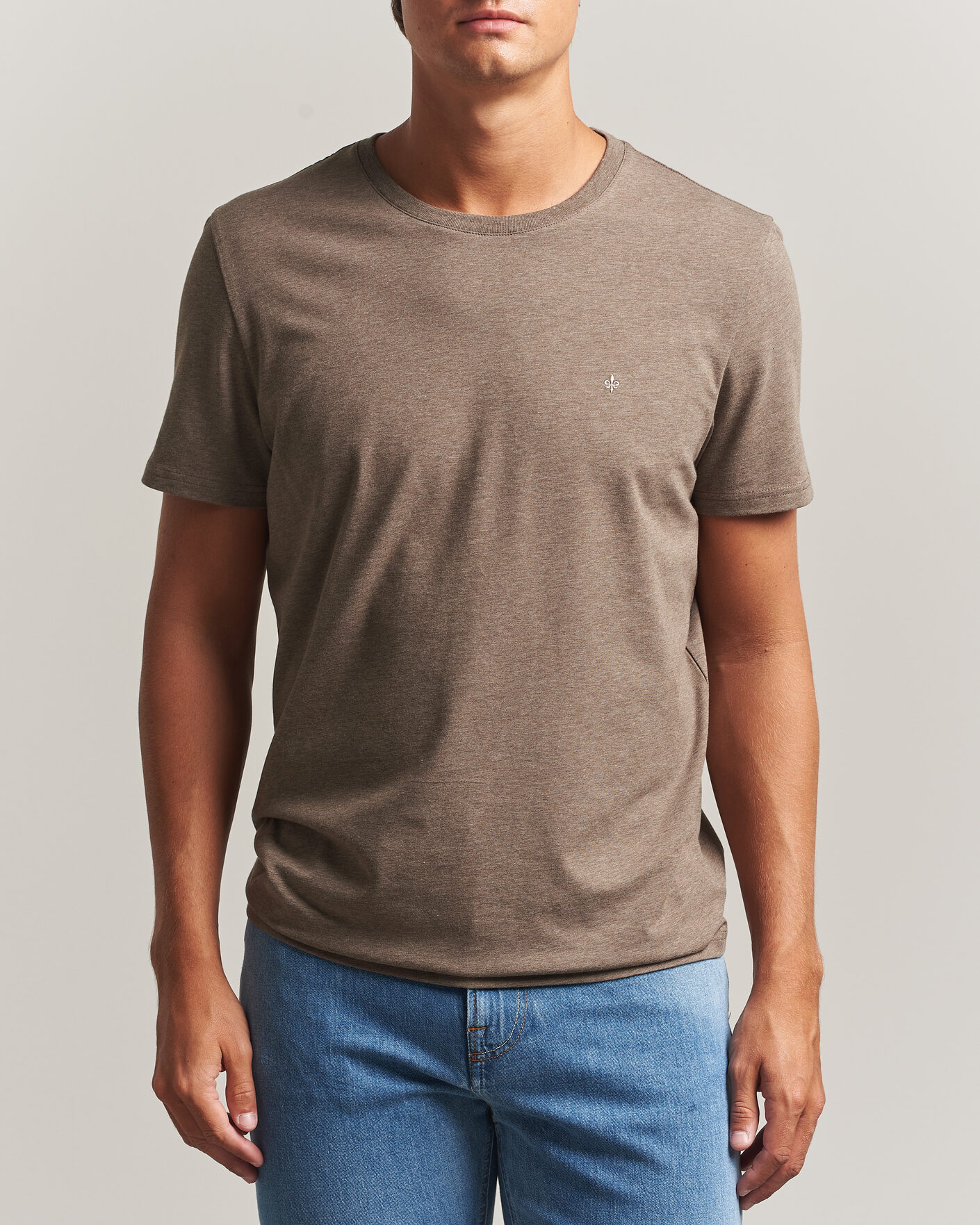 Hombres | Camisetas | Morris | James Crew Neck T-Shirt Brown