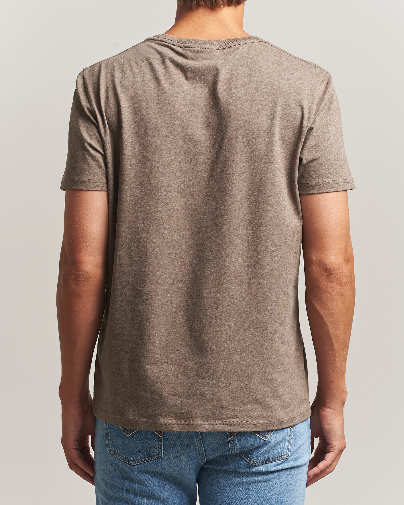 Hombres | Camisetas | Morris | James Crew Neck T-Shirt Brown