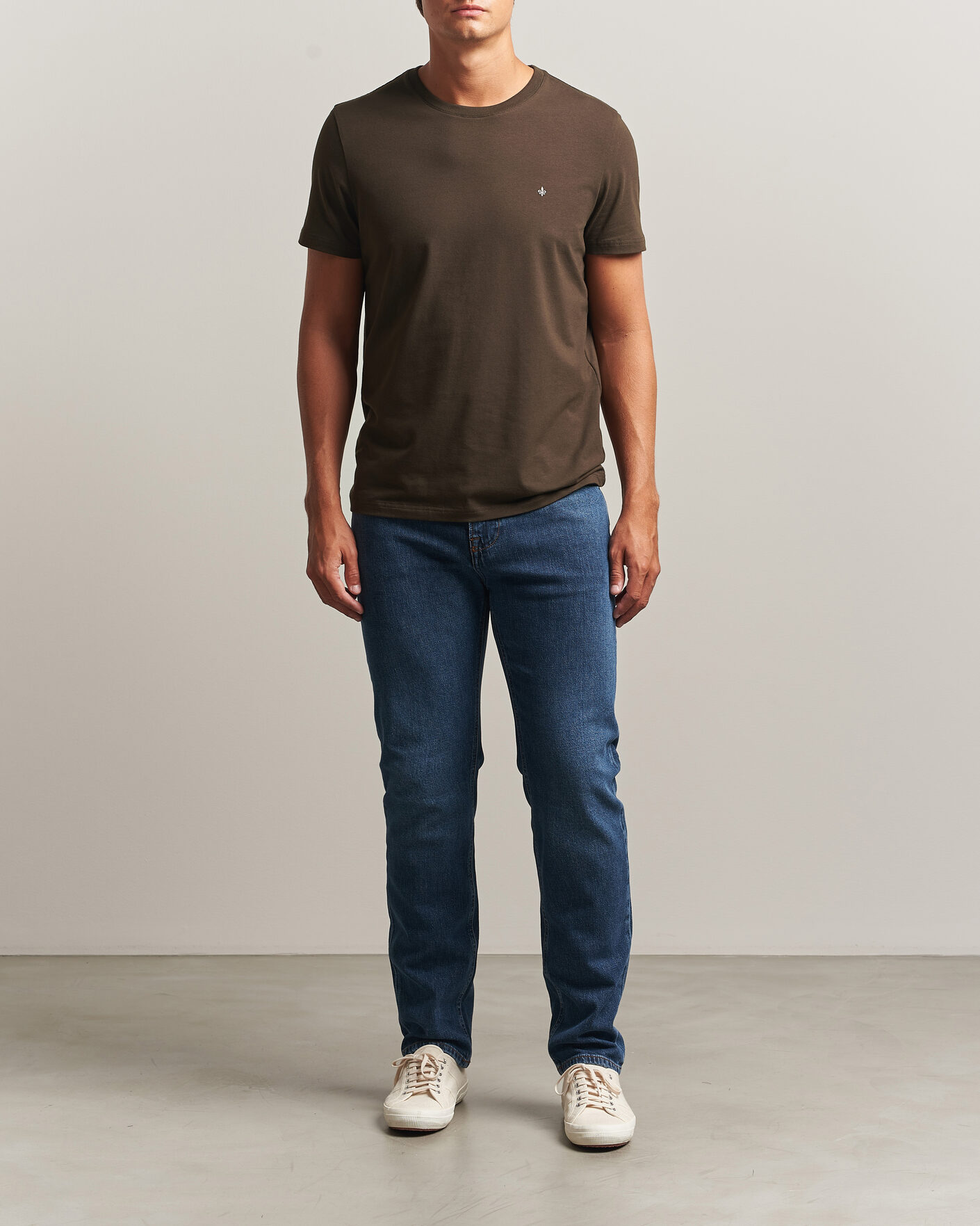 Hombres | Camisetas | Morris | James Crew Neck T-Shirt Brown