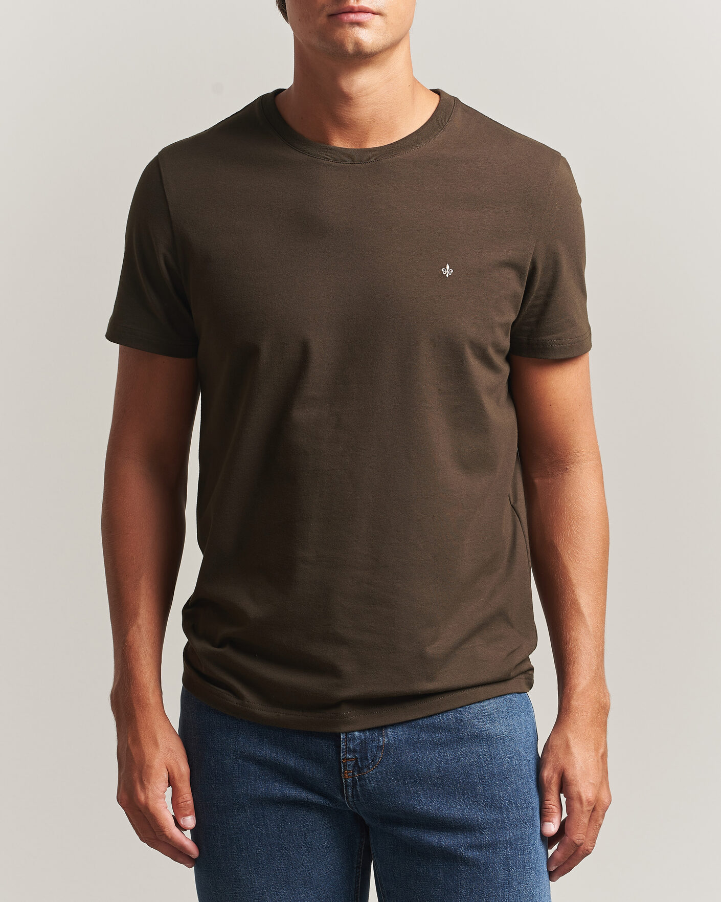Hombres | Camisetas | Morris | James Crew Neck T-Shirt Brown