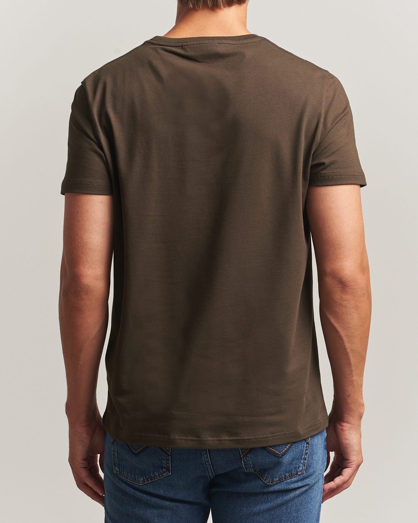 Hombres | Camisetas | Morris | James Crew Neck T-Shirt Brown