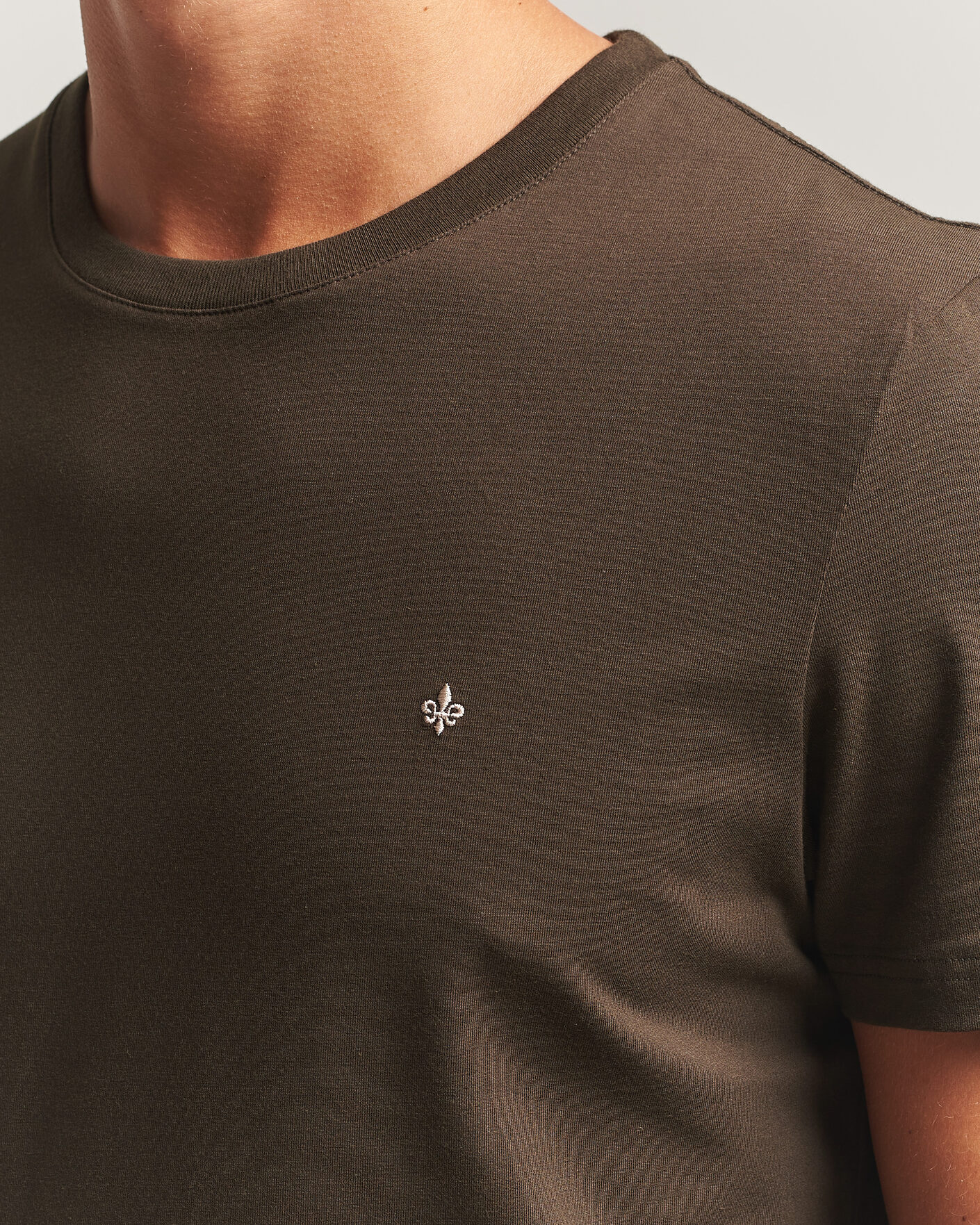 Hombres | Camisetas | Morris | James Crew Neck T-Shirt Brown