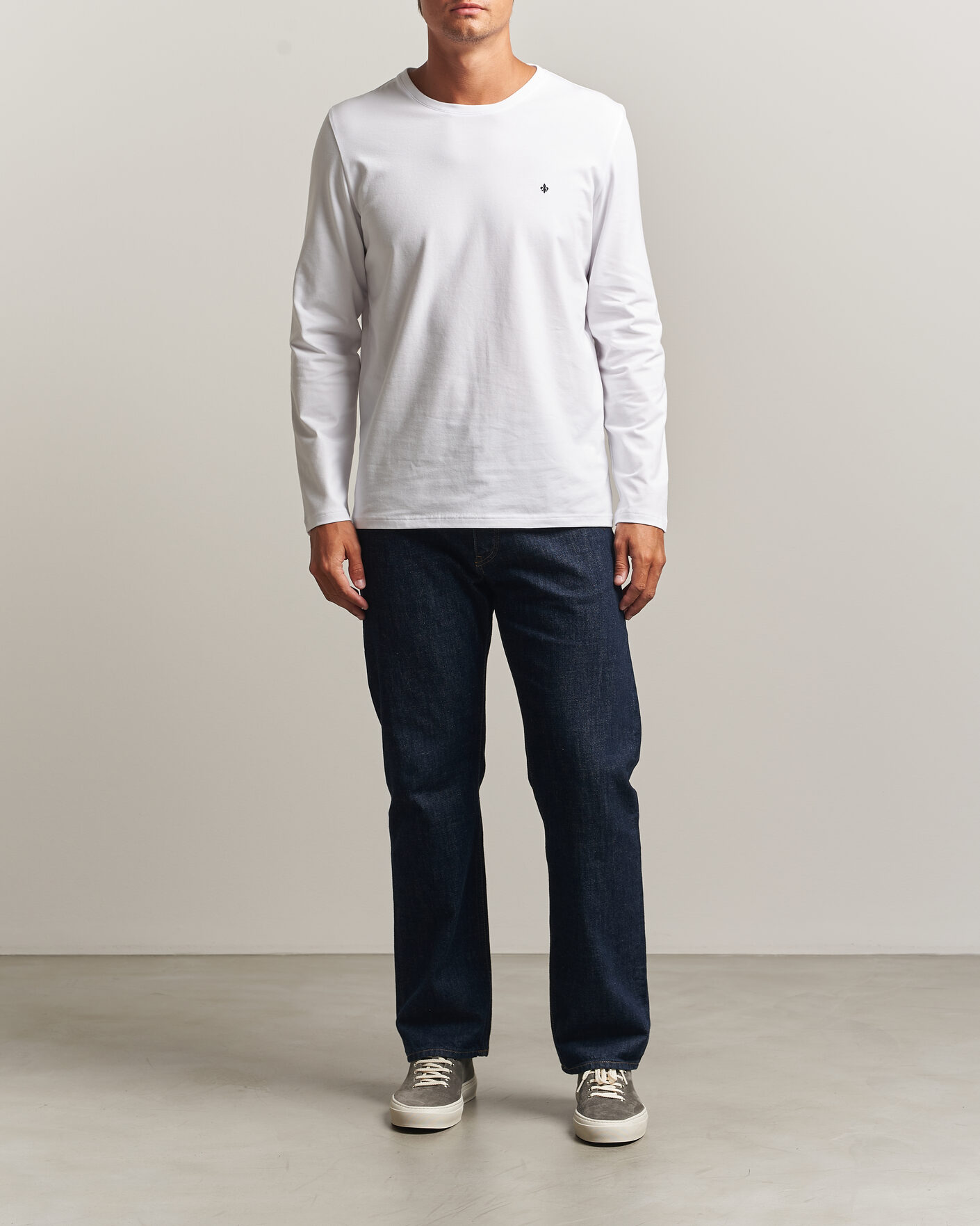 Hombres | Camisetas | Morris | James Long Sleeve T-Shirt White