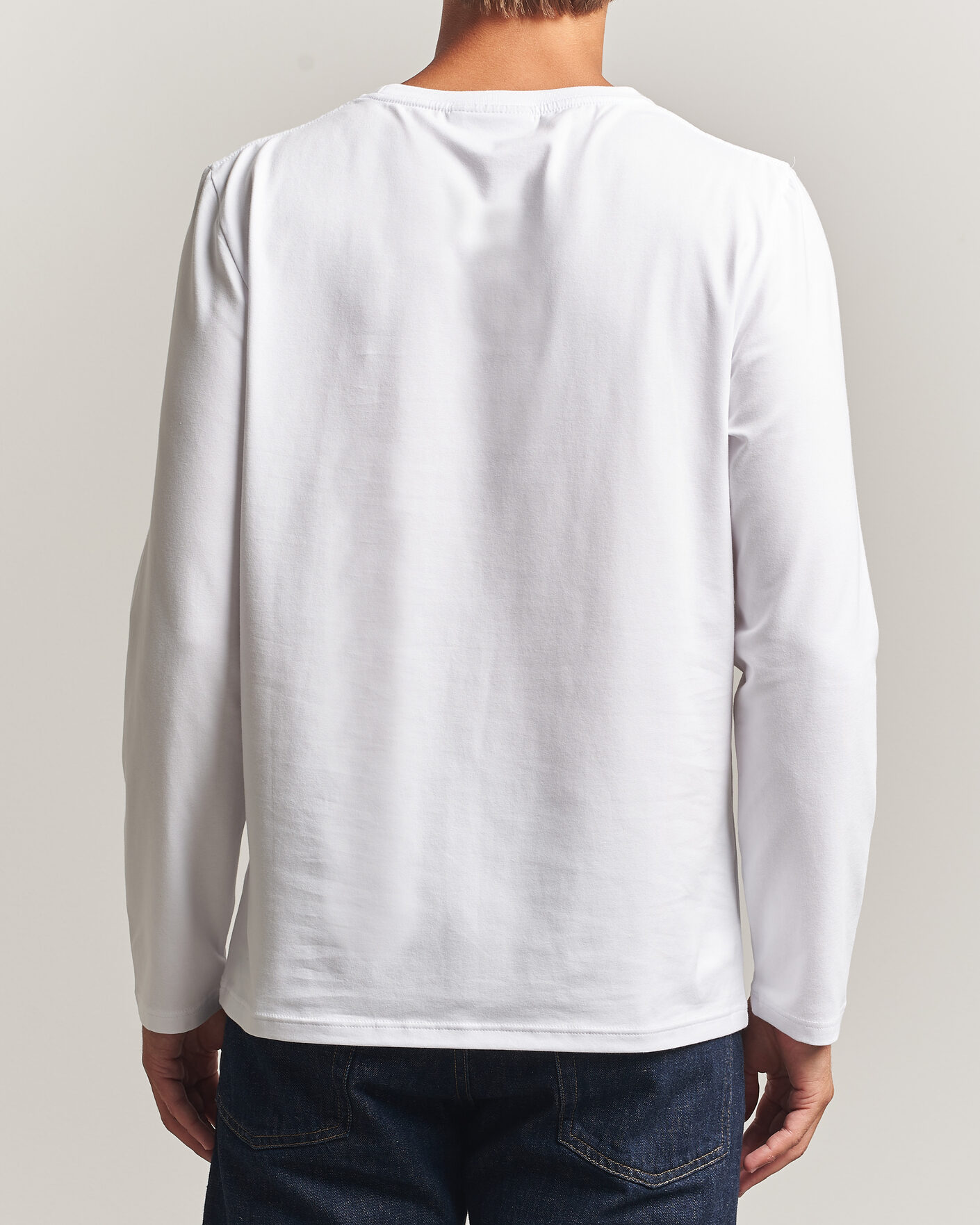 Hombres | Camisetas | Morris | James Long Sleeve T-Shirt White