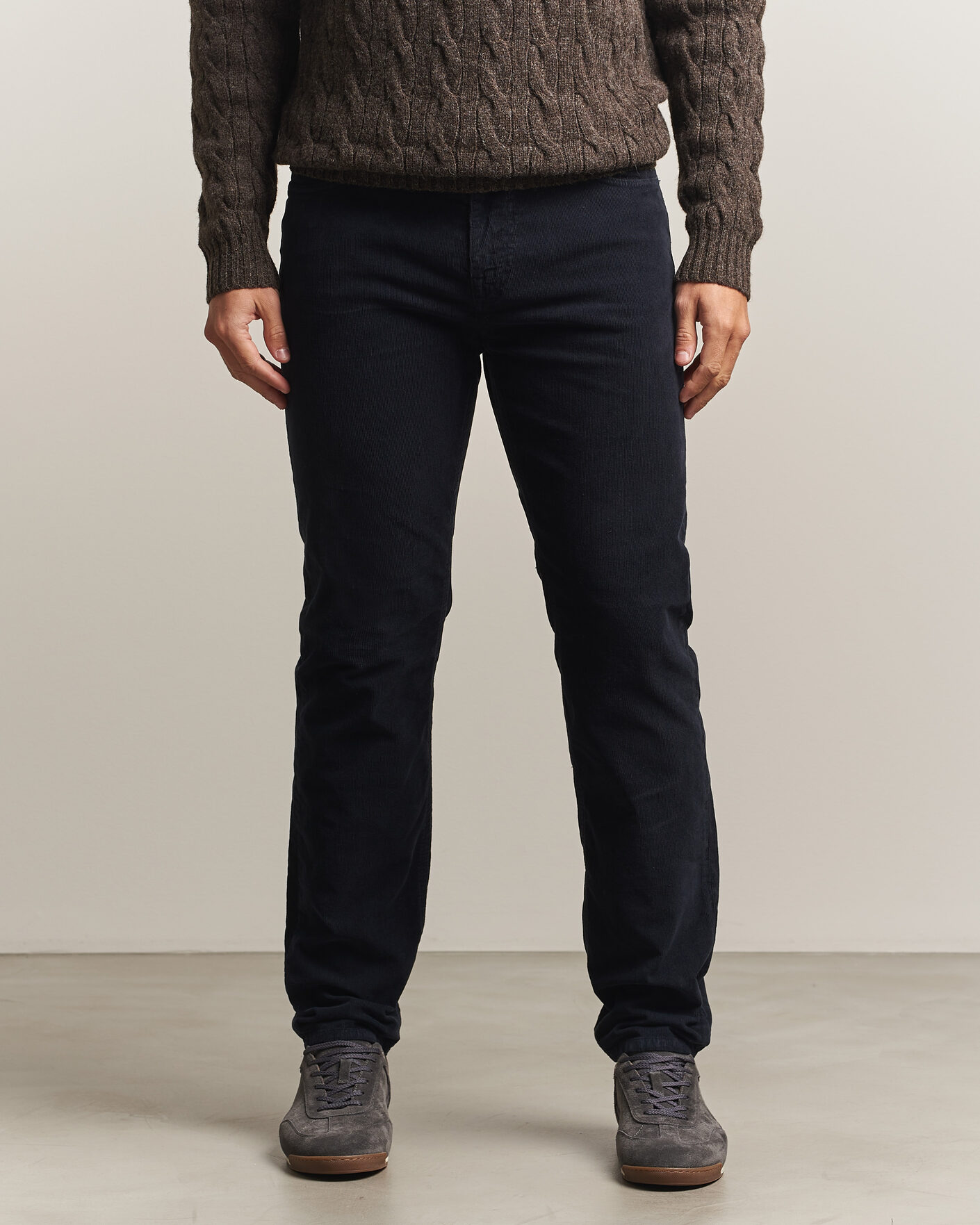 Hombres | Pantalones | Morris | James Cord 5-Pocket Pants Navy