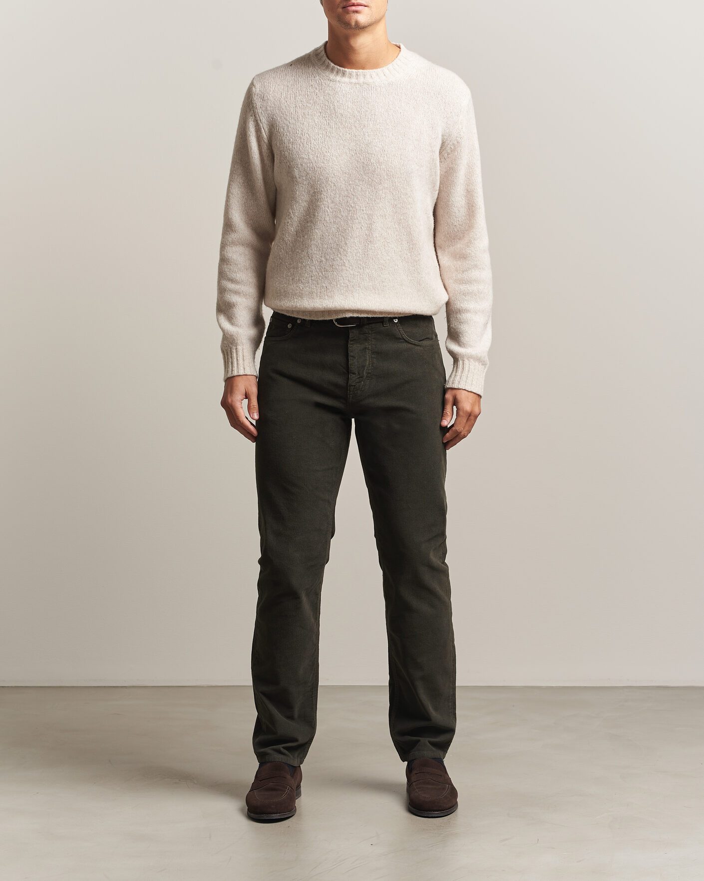 Hombres | Pantalones | Morris | James Cord 5-Pocket Pants Olive