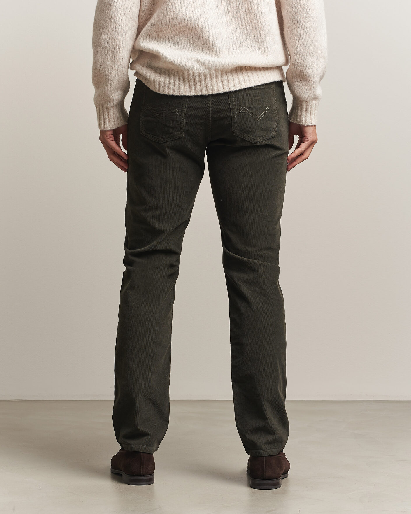 Hombres | Pantalones | Morris | James Cord 5-Pocket Pants Olive
