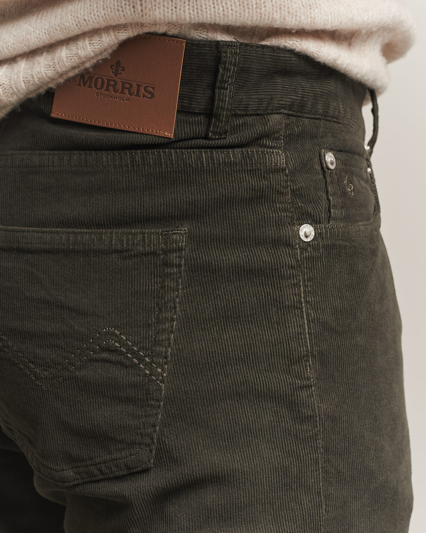 Hombres | Pantalones | Morris | James Cord 5-Pocket Pants Olive