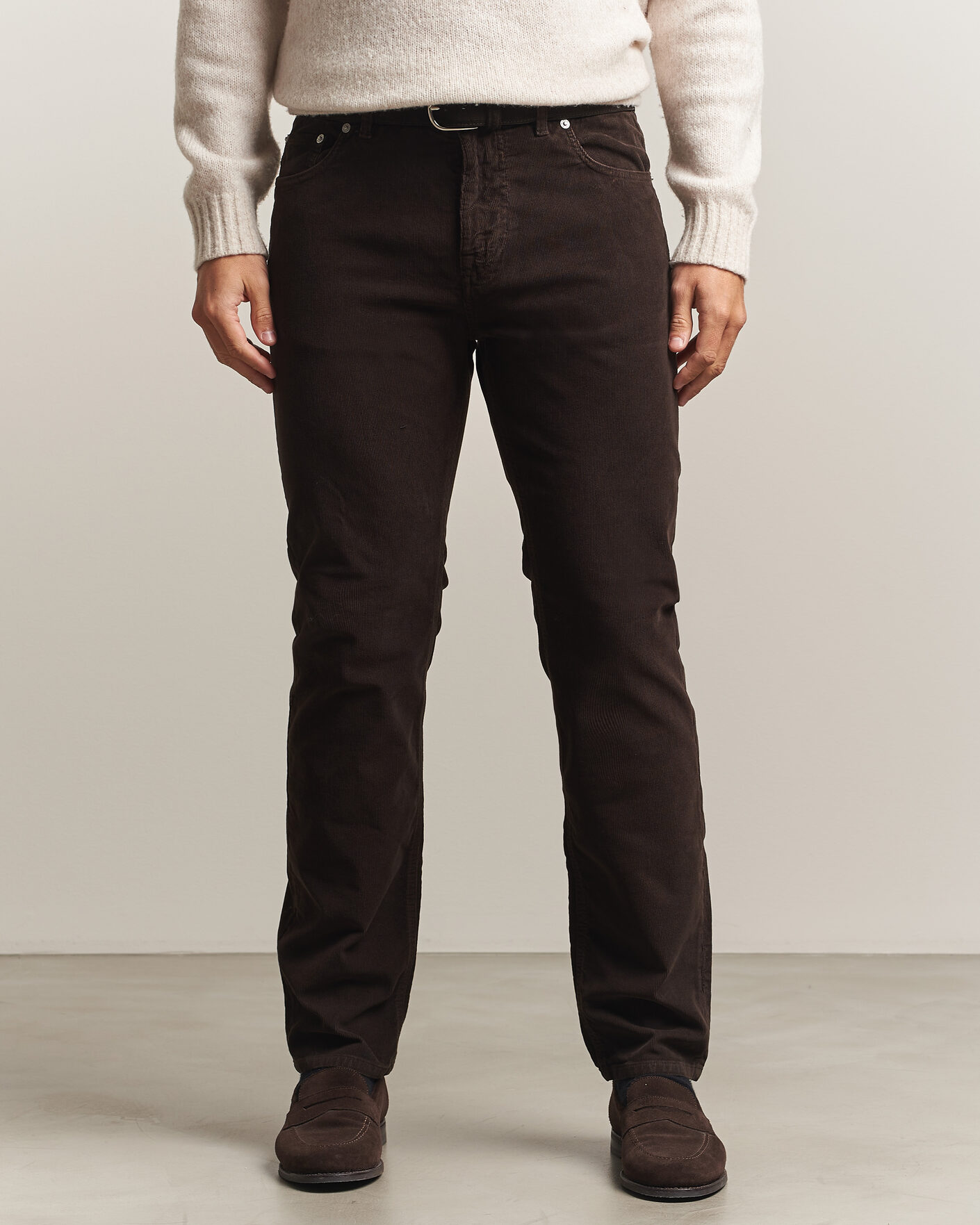 Hombres | Pantalones | Morris | James Cord 5-Pocket Pants Brown