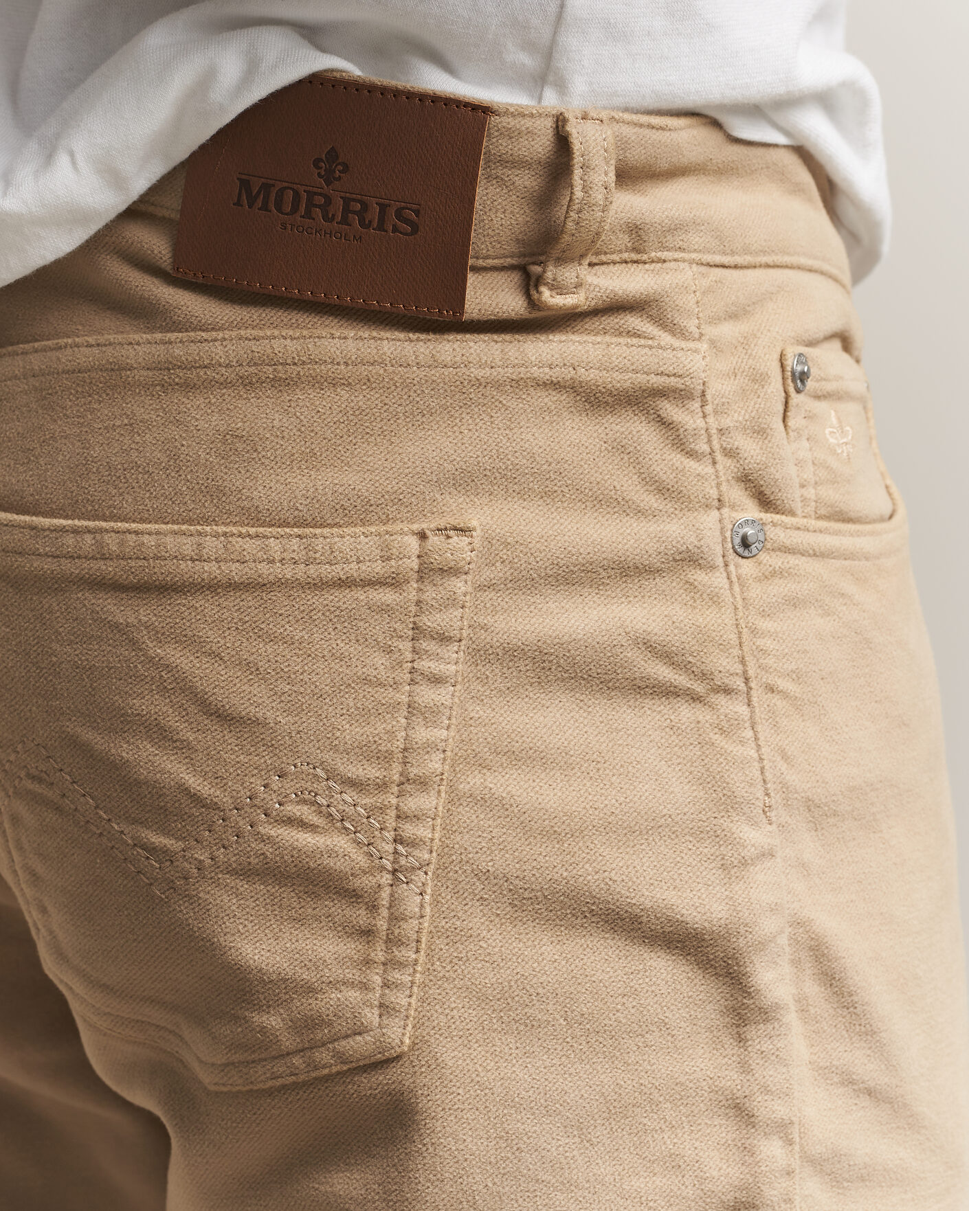 Hombres | Pantalones | Morris | James Winter Twill 5-Pocket Pants Khaki