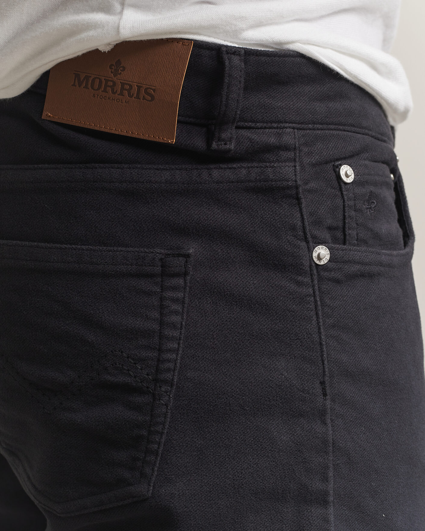 Hombres | Pantalones | Morris | James Winter Twill 5-Pocket Pants Blue