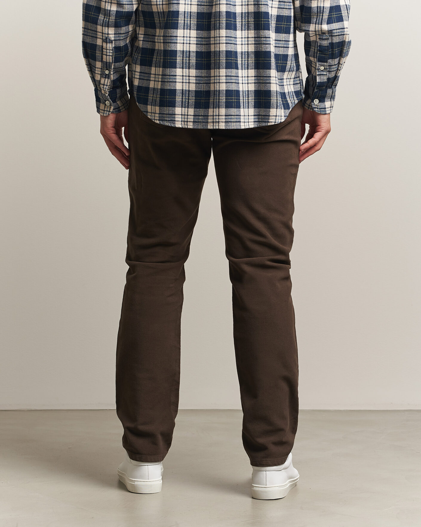 Hombres | Pantalones | Morris | James Winter Twill 5-Pocket Pants Brown