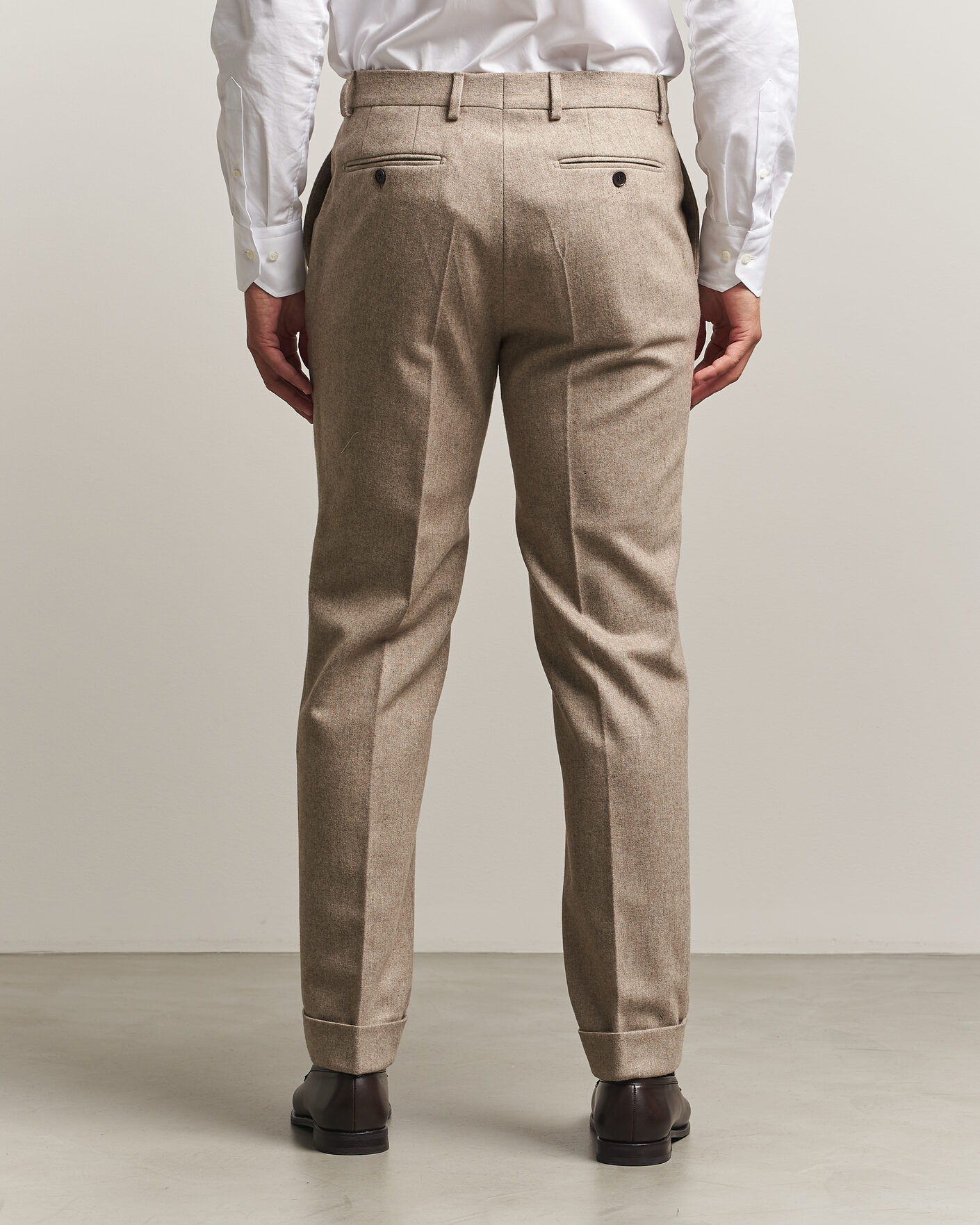 Hombres | Pantalones | Morris | Flannel Suit Trousers Khaki