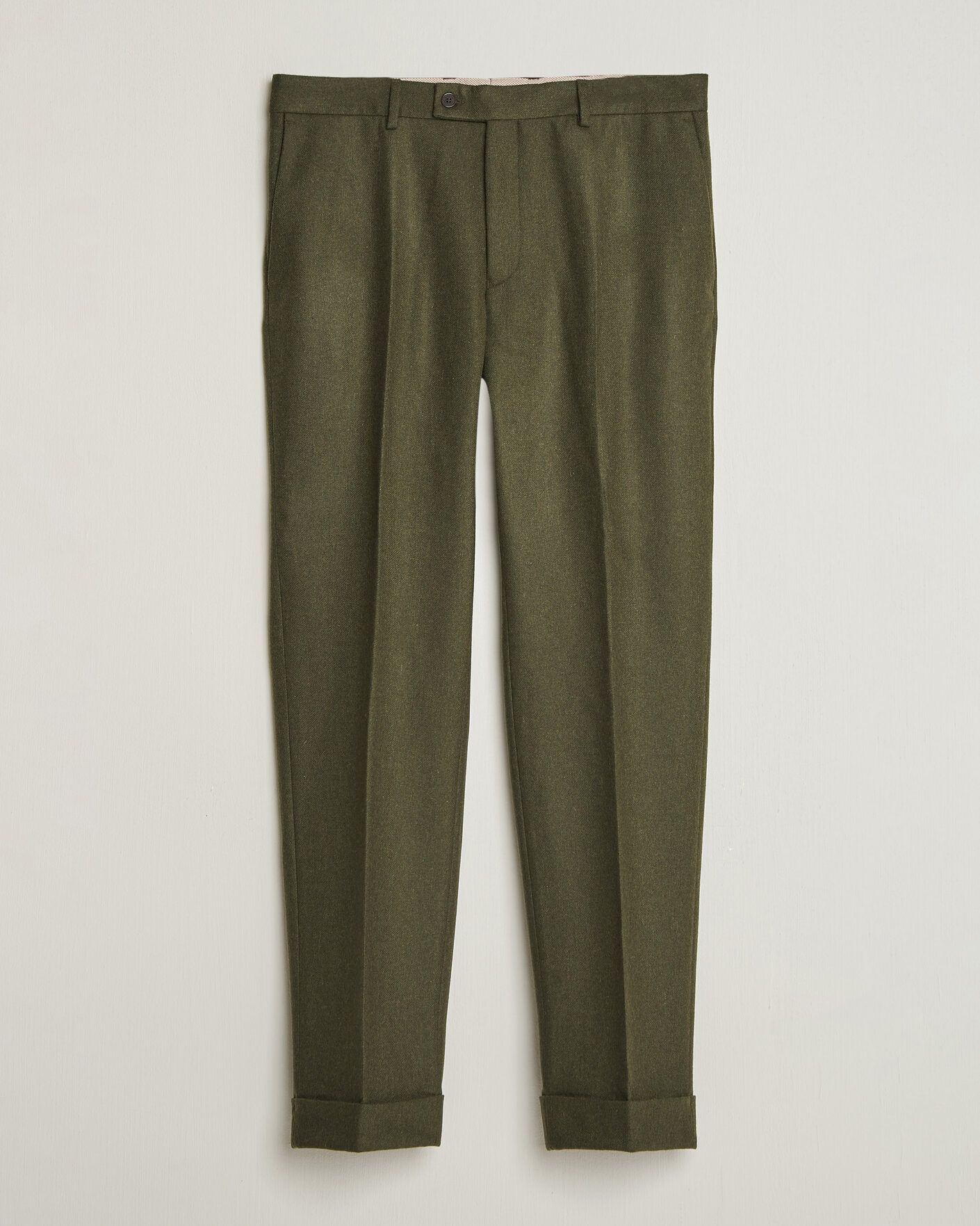 Hombres | Pantalones | Morris | Flannel Suit Trousers Green