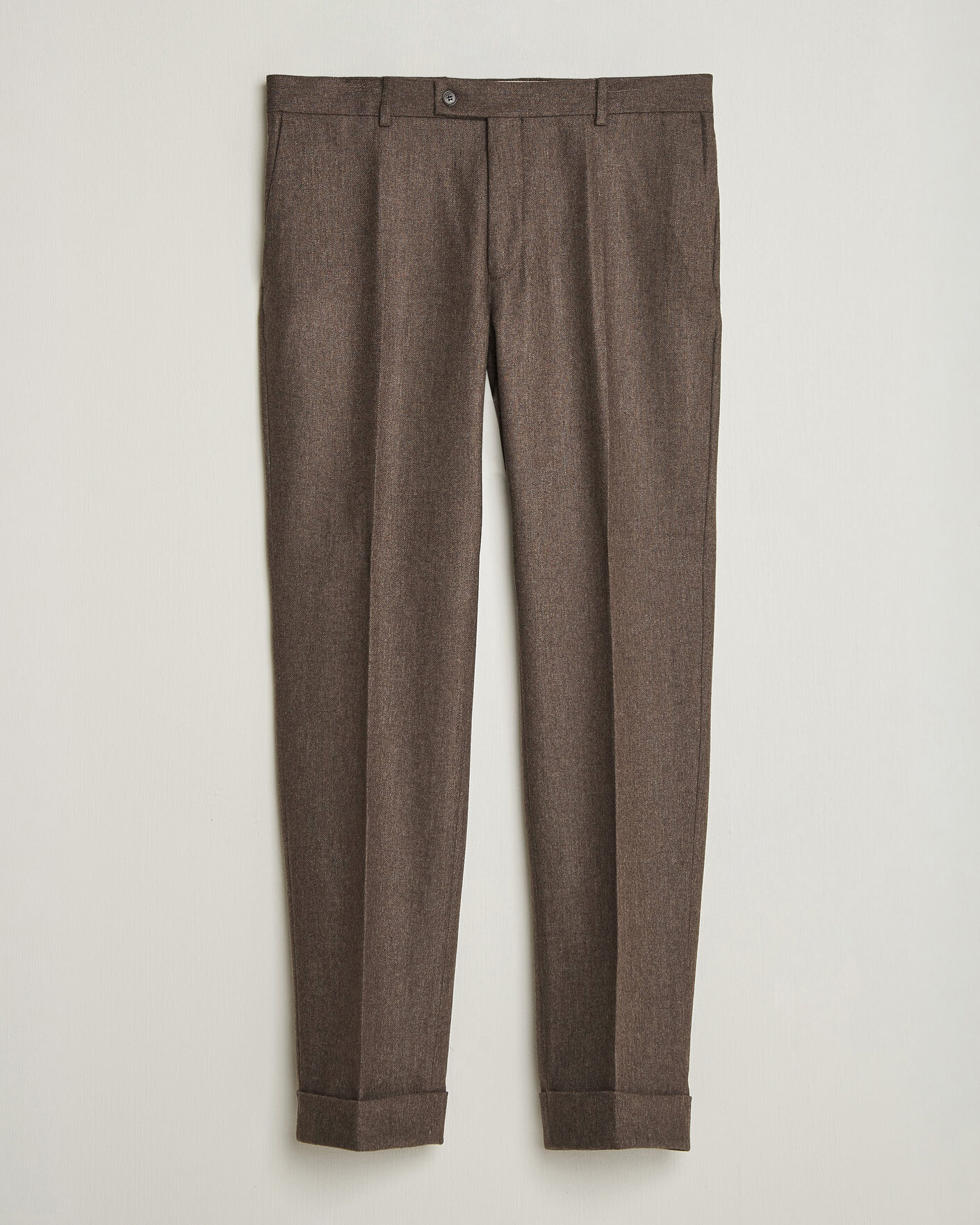Hombres | Pantalones | Morris | Flannel Suit Trousers Brown