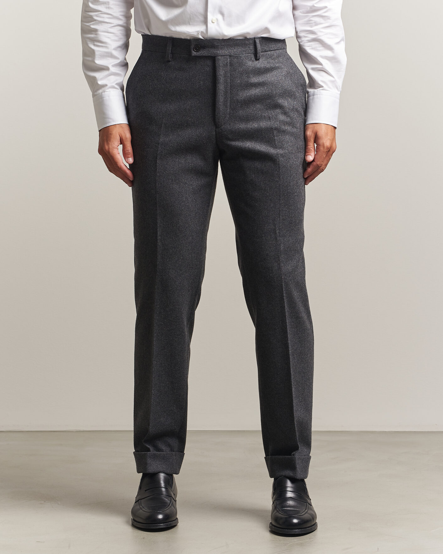 Hombres | Pantalones | Morris | Flannel Suit Trousers Grey