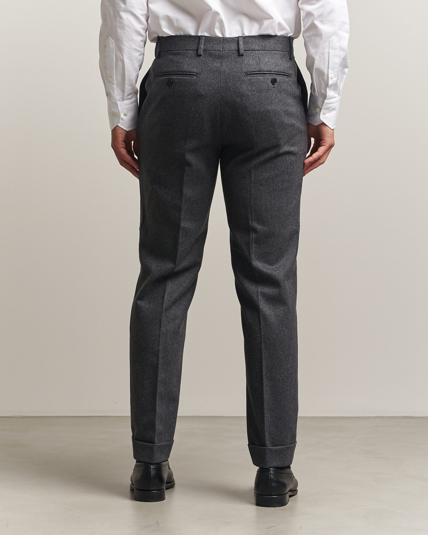 Hombres | Pantalones | Morris | Flannel Suit Trousers Grey