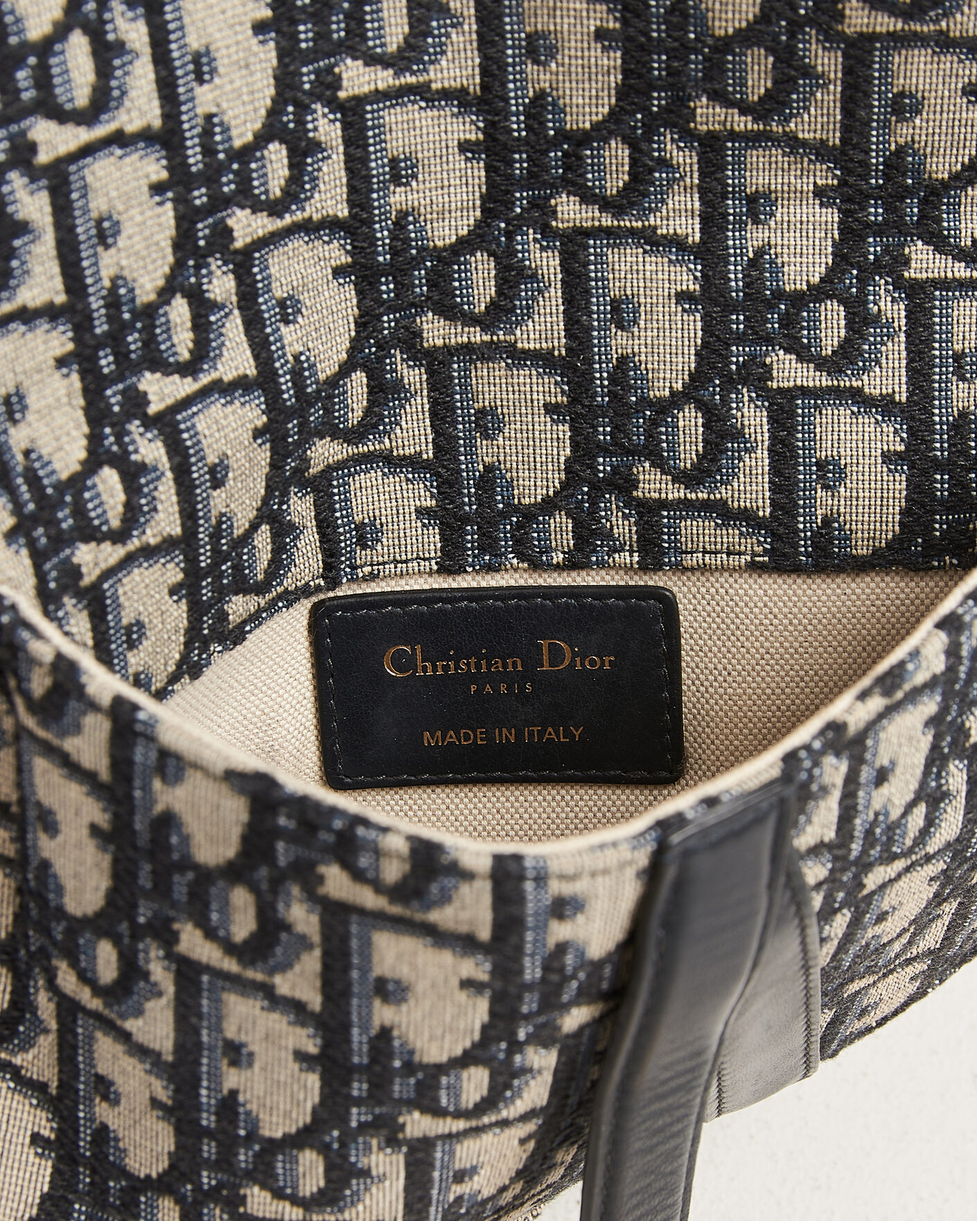 Hombres | Pre-Owned & Vintage Bags | Dior Pre-Owned | Saddle Belt Pouch Bag Oblique Jacquard Blue