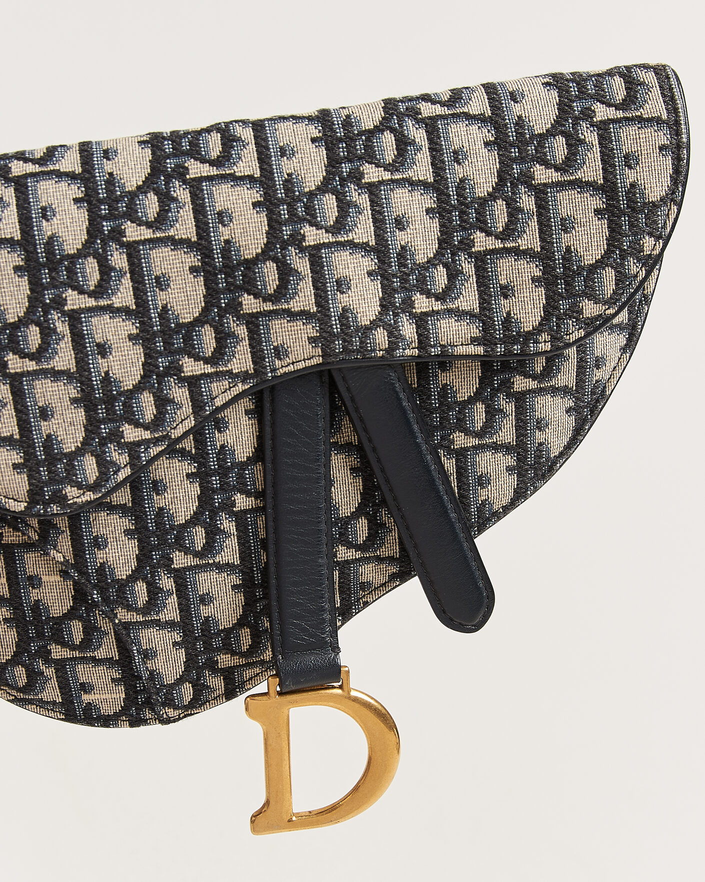 Hombres | Pre-Owned & Vintage Bags | Dior Pre-Owned | Saddle Belt Pouch Bag Oblique Jacquard Blue