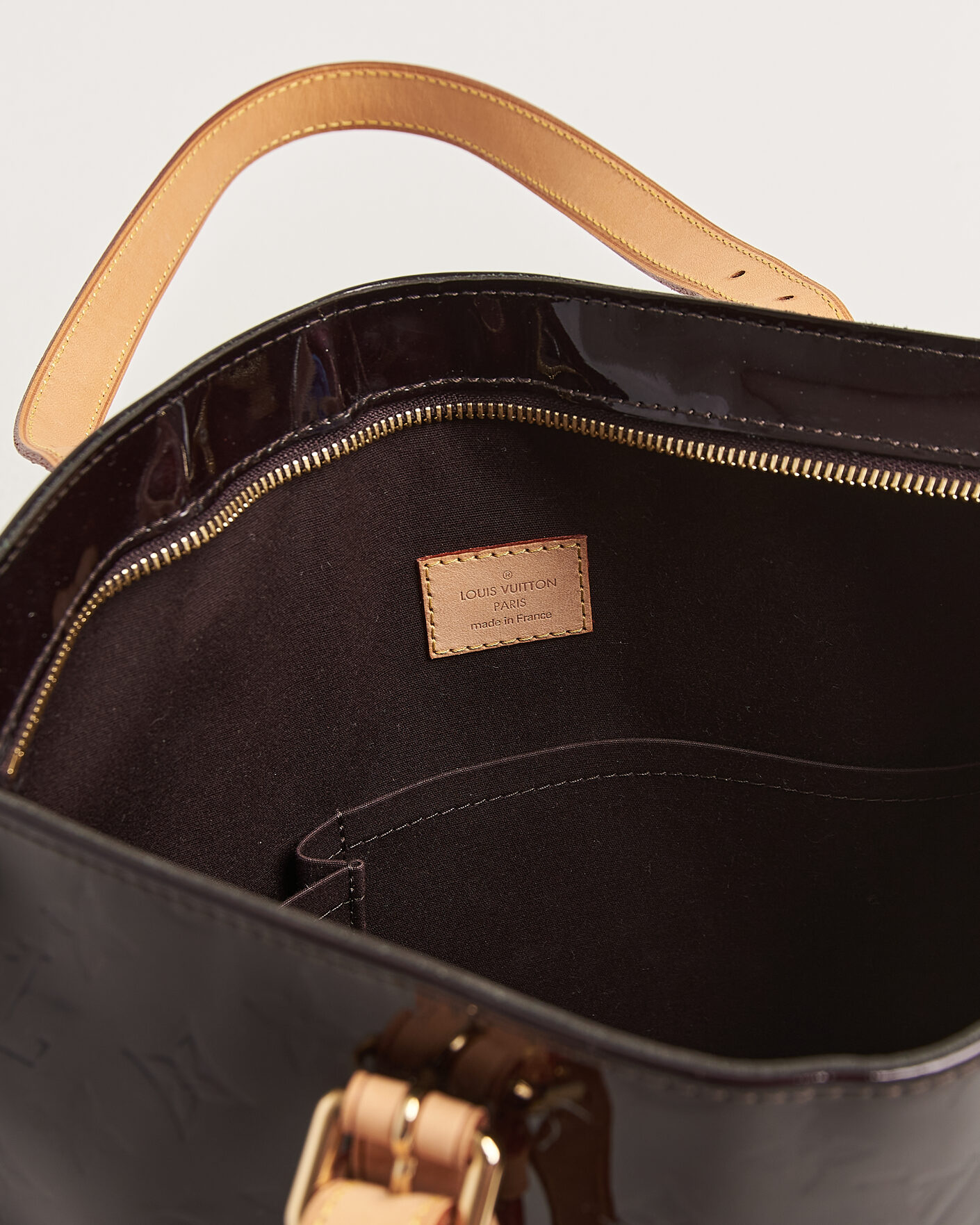 Hombres | Pre-Owned & Vintage Bags | Louis Vuitton Pre-Owned | Brentwood Tote Bag Vernis Leather Burgundy