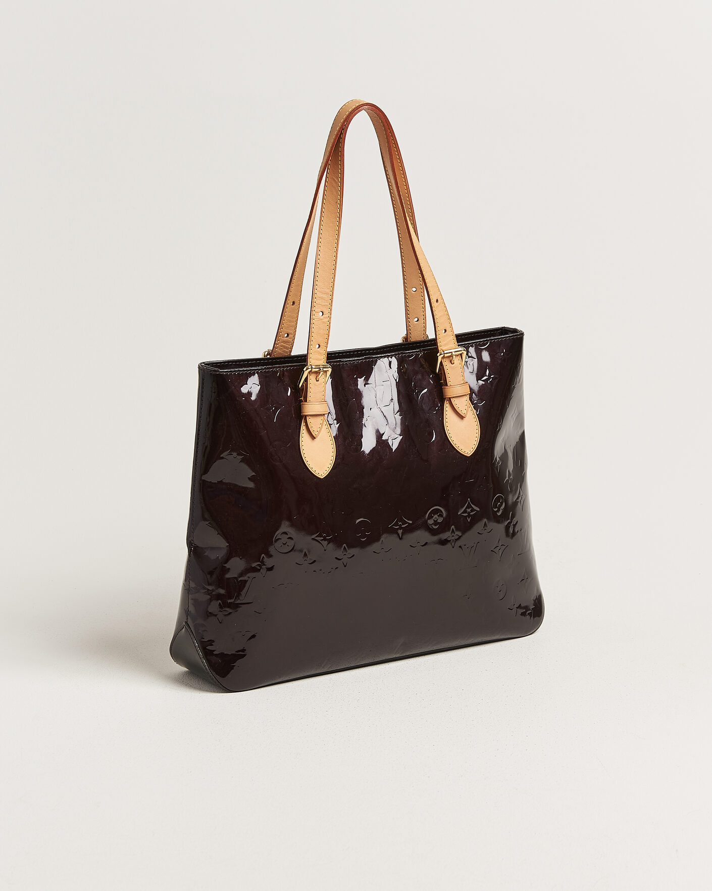 Hombres | Pre-Owned & Vintage Bags | Louis Vuitton Pre-Owned | Brentwood Tote Bag Vernis Leather Burgundy