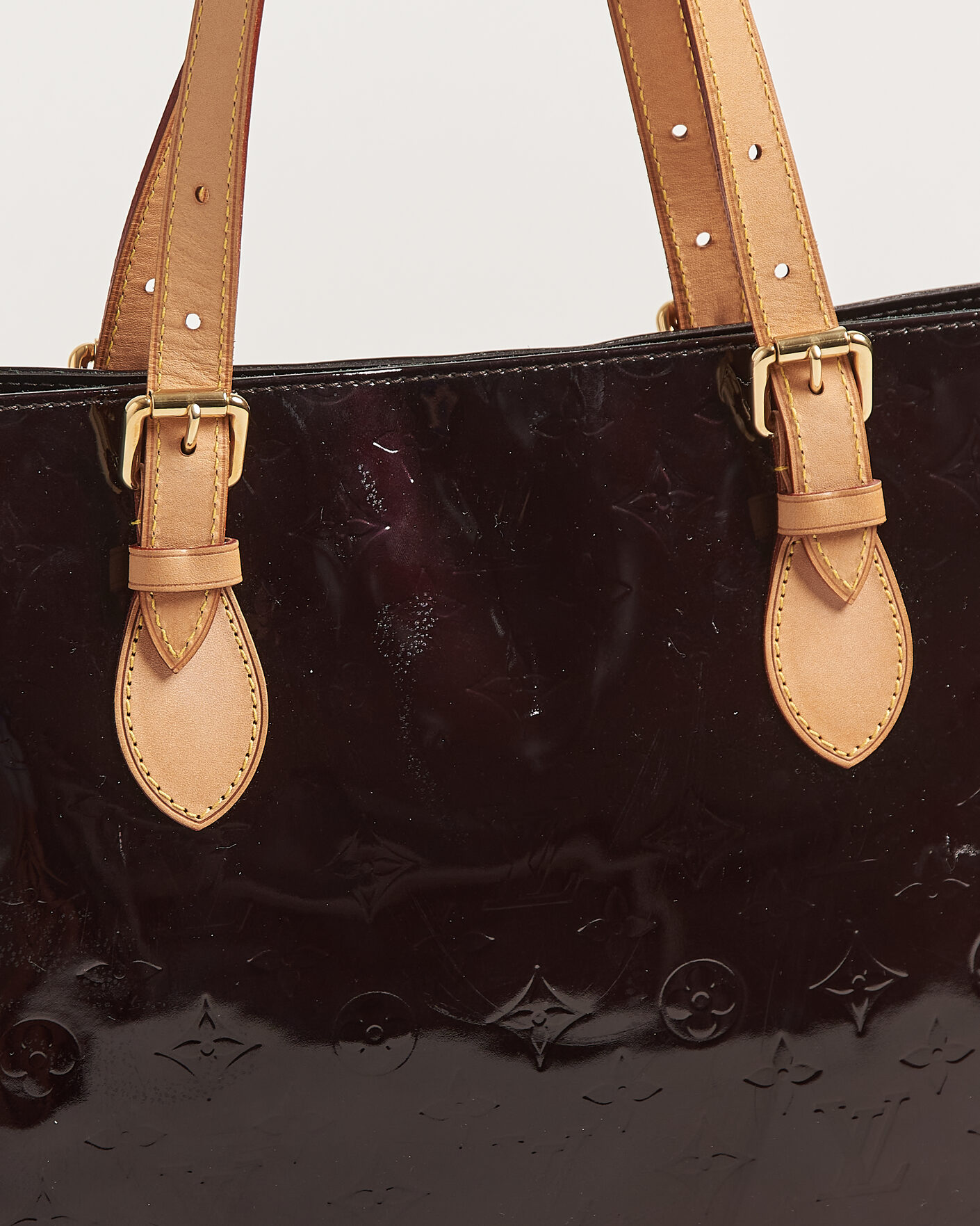 Hombres | Pre-Owned & Vintage Bags | Louis Vuitton Pre-Owned | Brentwood Tote Bag Vernis Leather Burgundy
