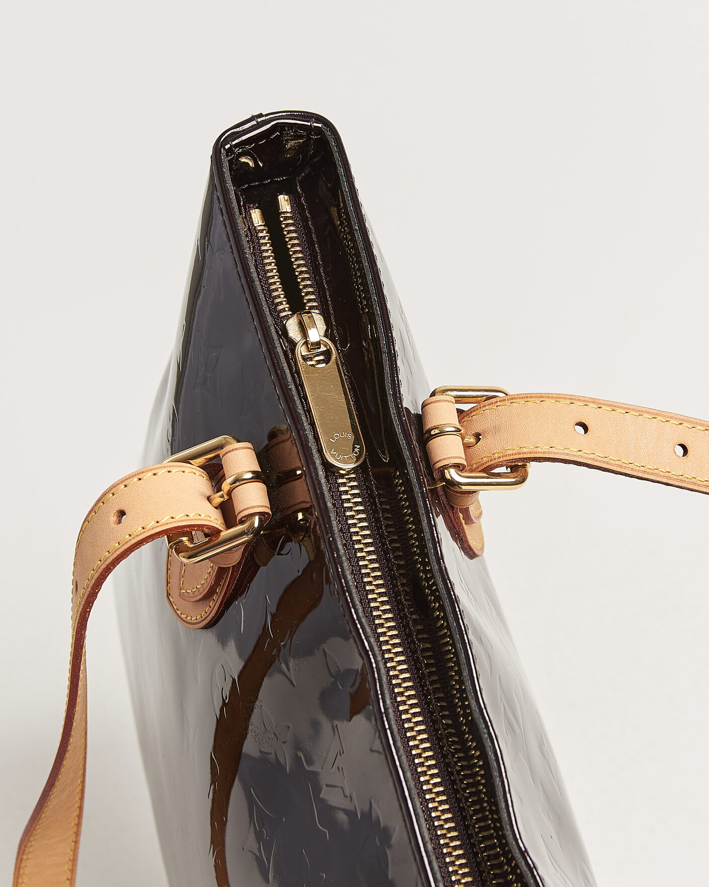 Hombres | Pre-Owned & Vintage Bags | Louis Vuitton Pre-Owned | Brentwood Tote Bag Vernis Leather Burgundy