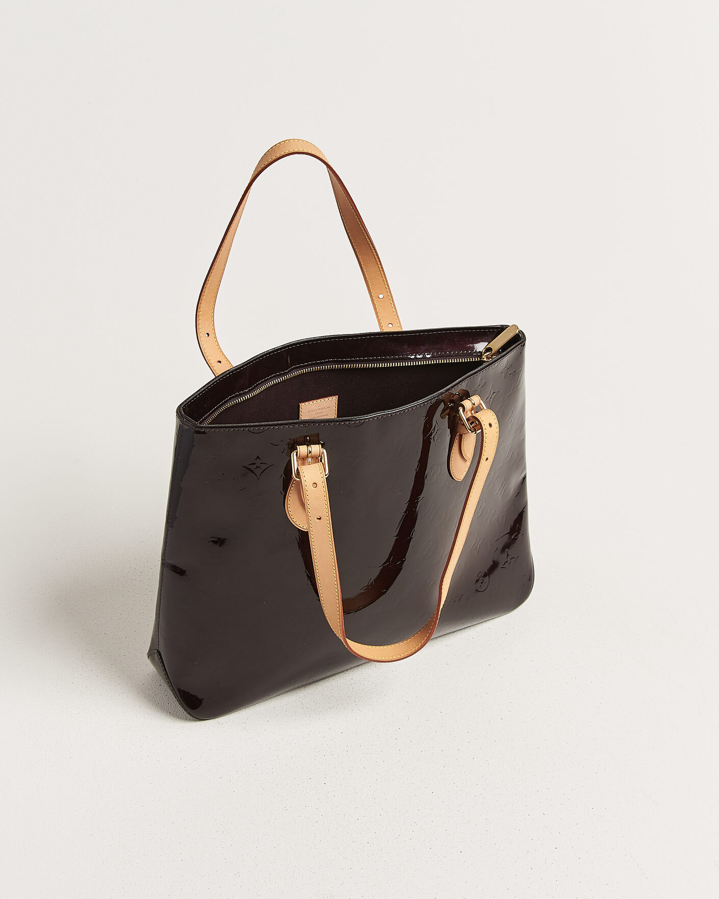 Hombres | Pre-Owned & Vintage Bags | Louis Vuitton Pre-Owned | Brentwood Tote Bag Vernis Leather Burgundy