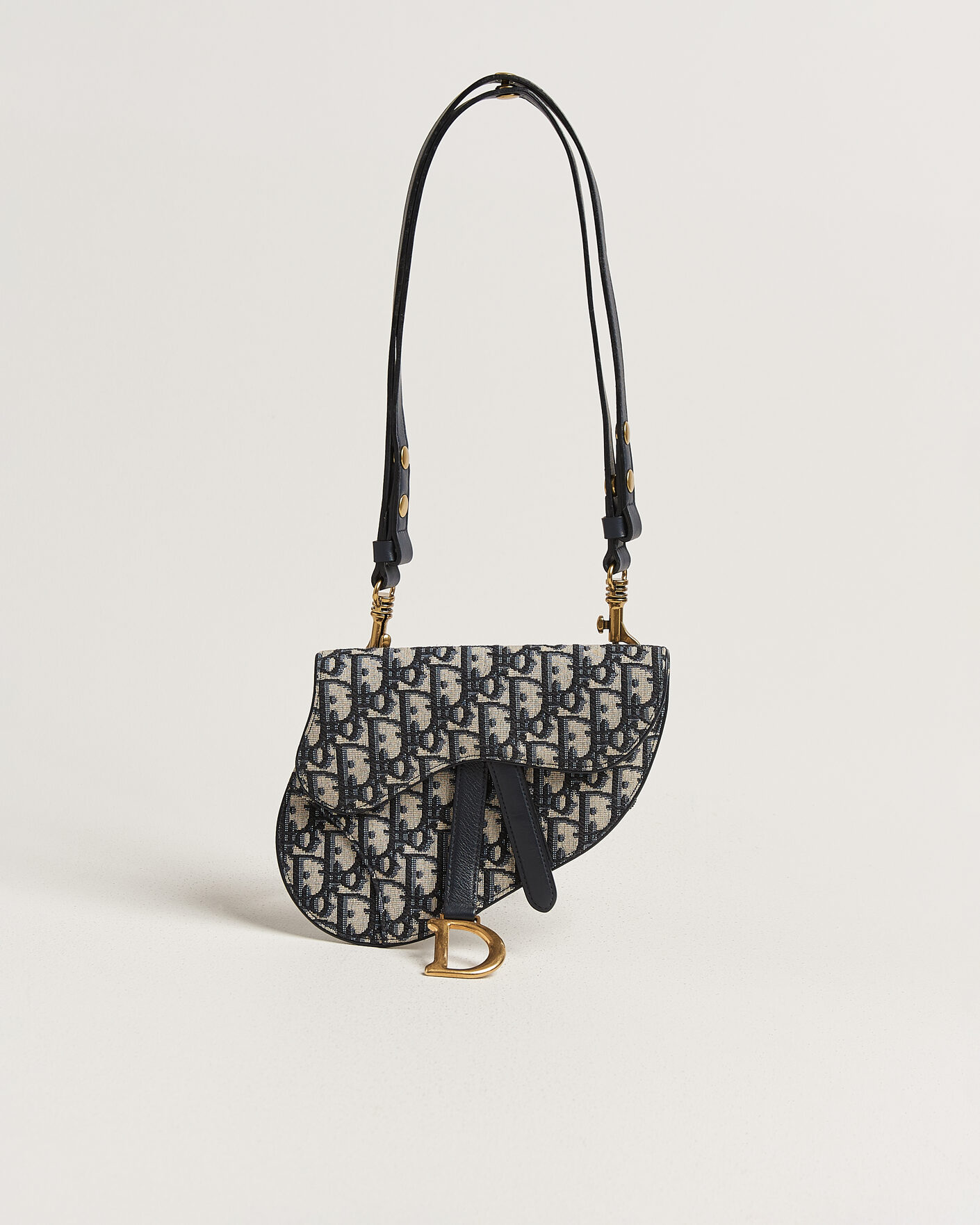 Hombres | Pre-Owned & Vintage Bags | Dior Pre-Owned | Saddle Belt Bag Oblique Jacquard Blue
