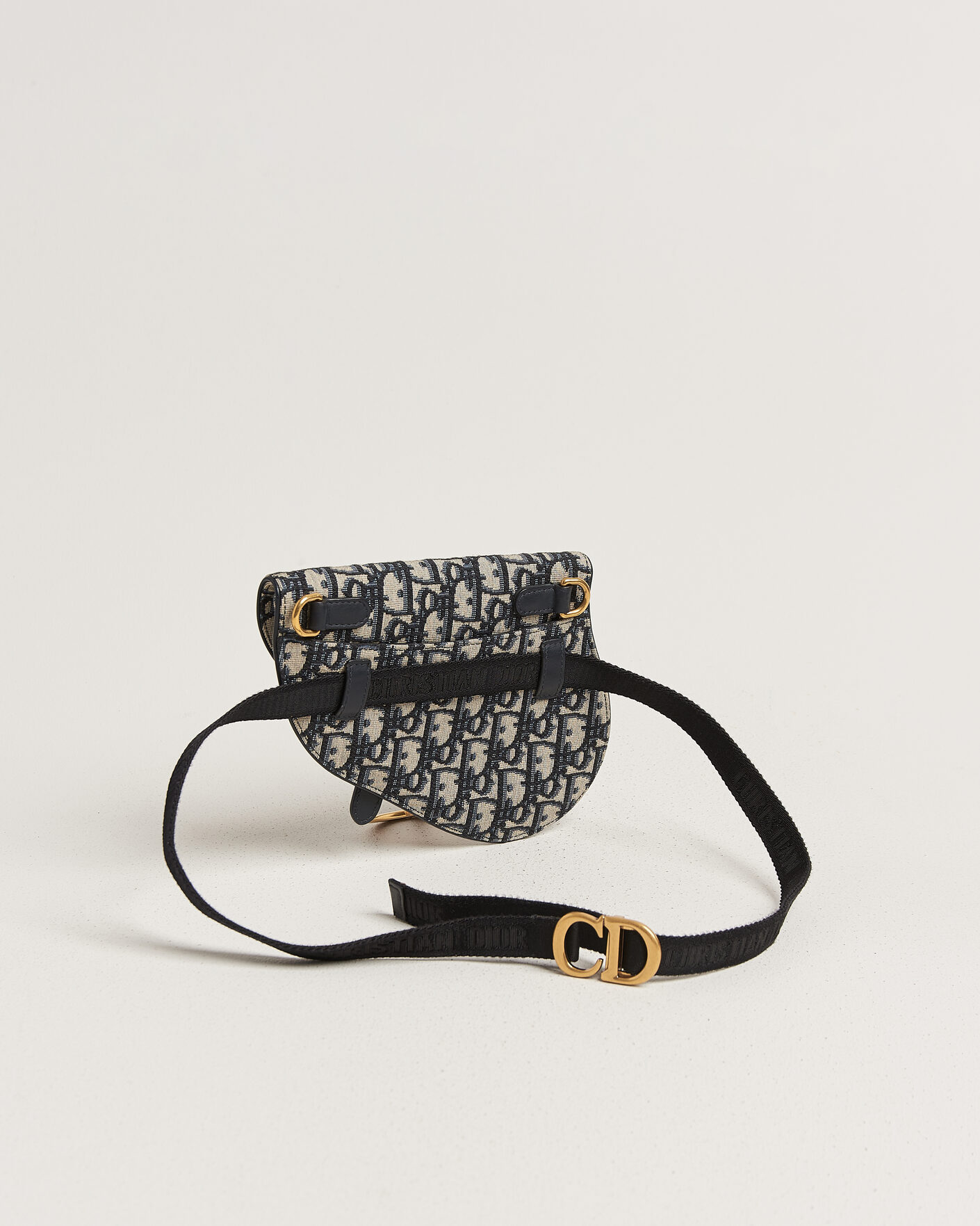 Hombres | Pre-Owned & Vintage Bags | Dior Pre-Owned | Saddle Belt Bag Oblique Jacquard Blue