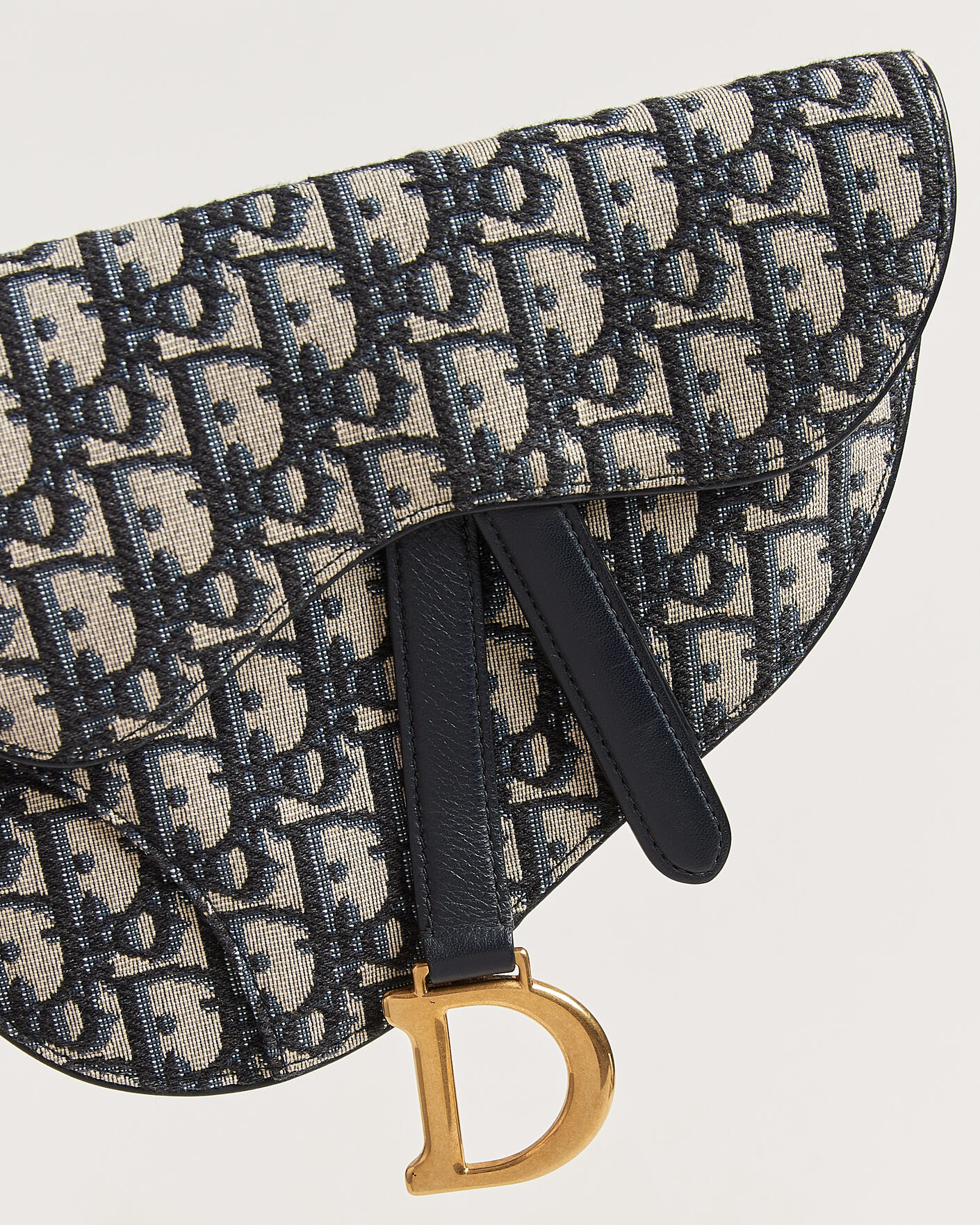 Hombres | Pre-Owned & Vintage Bags | Dior Pre-Owned | Saddle Belt Bag Oblique Jacquard Blue