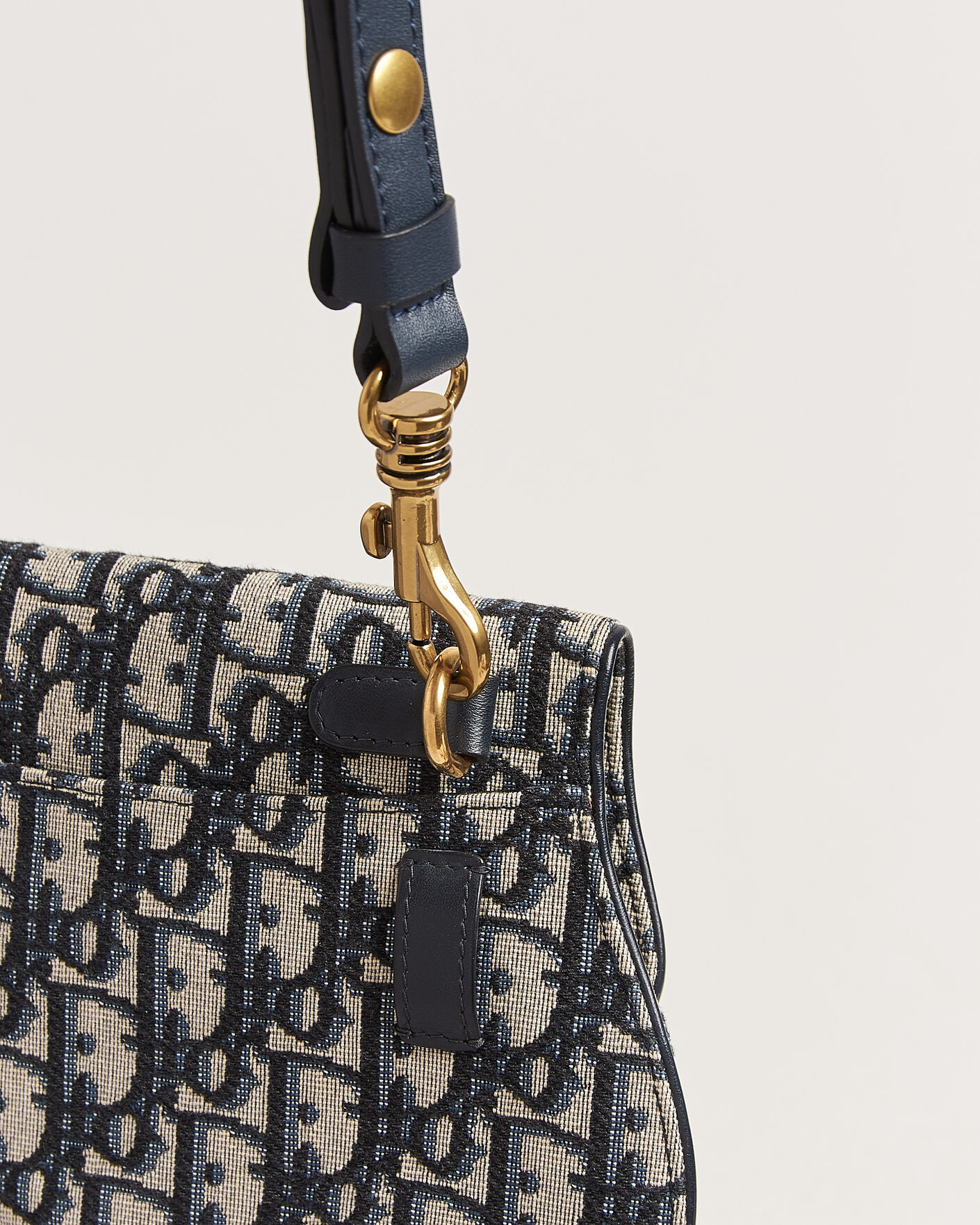 Hombres | Pre-Owned & Vintage Bags | Dior Pre-Owned | Saddle Belt Bag Oblique Jacquard Blue