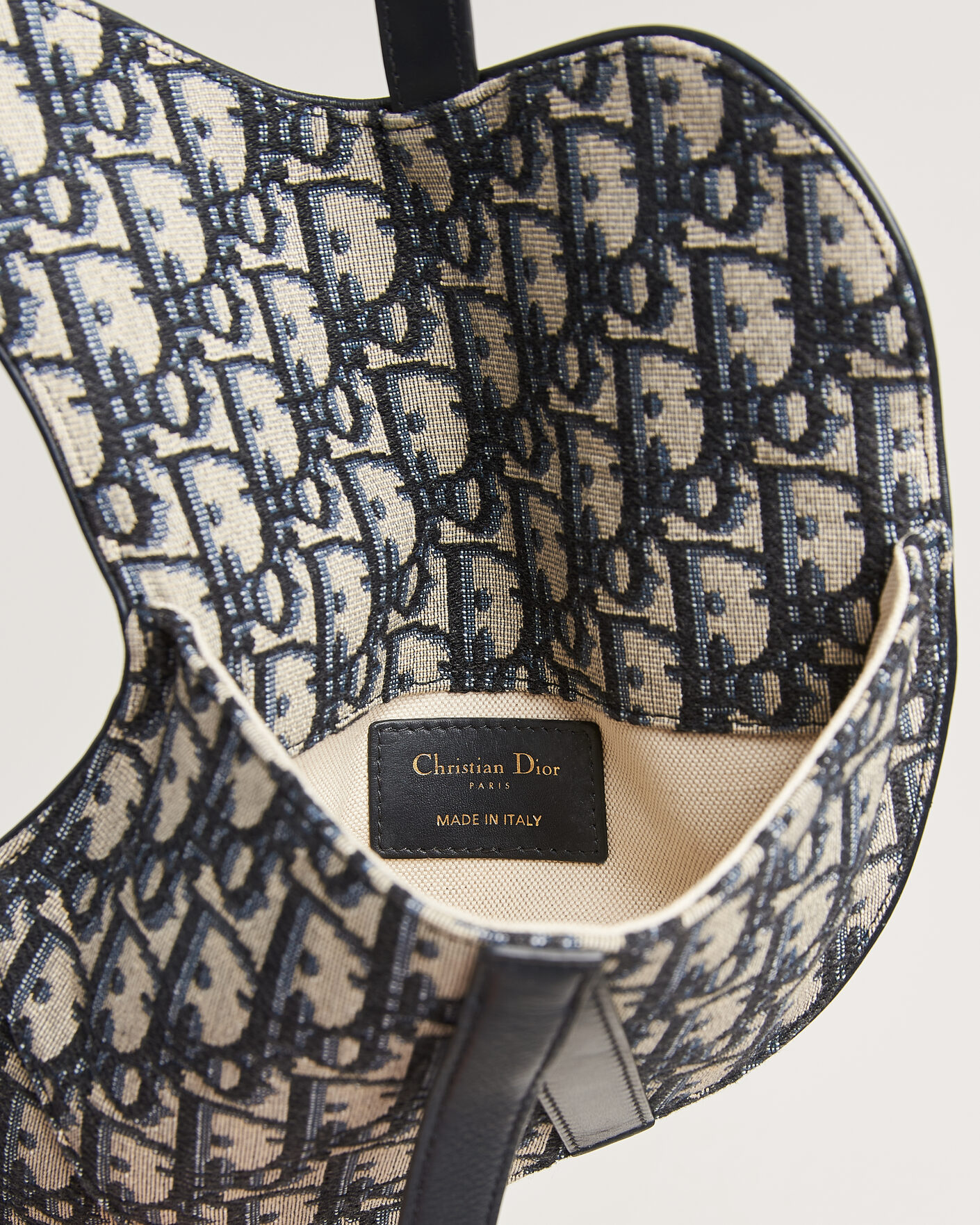 Hombres | Pre-Owned & Vintage Bags | Dior Pre-Owned | Saddle Belt Bag Oblique Jacquard Blue