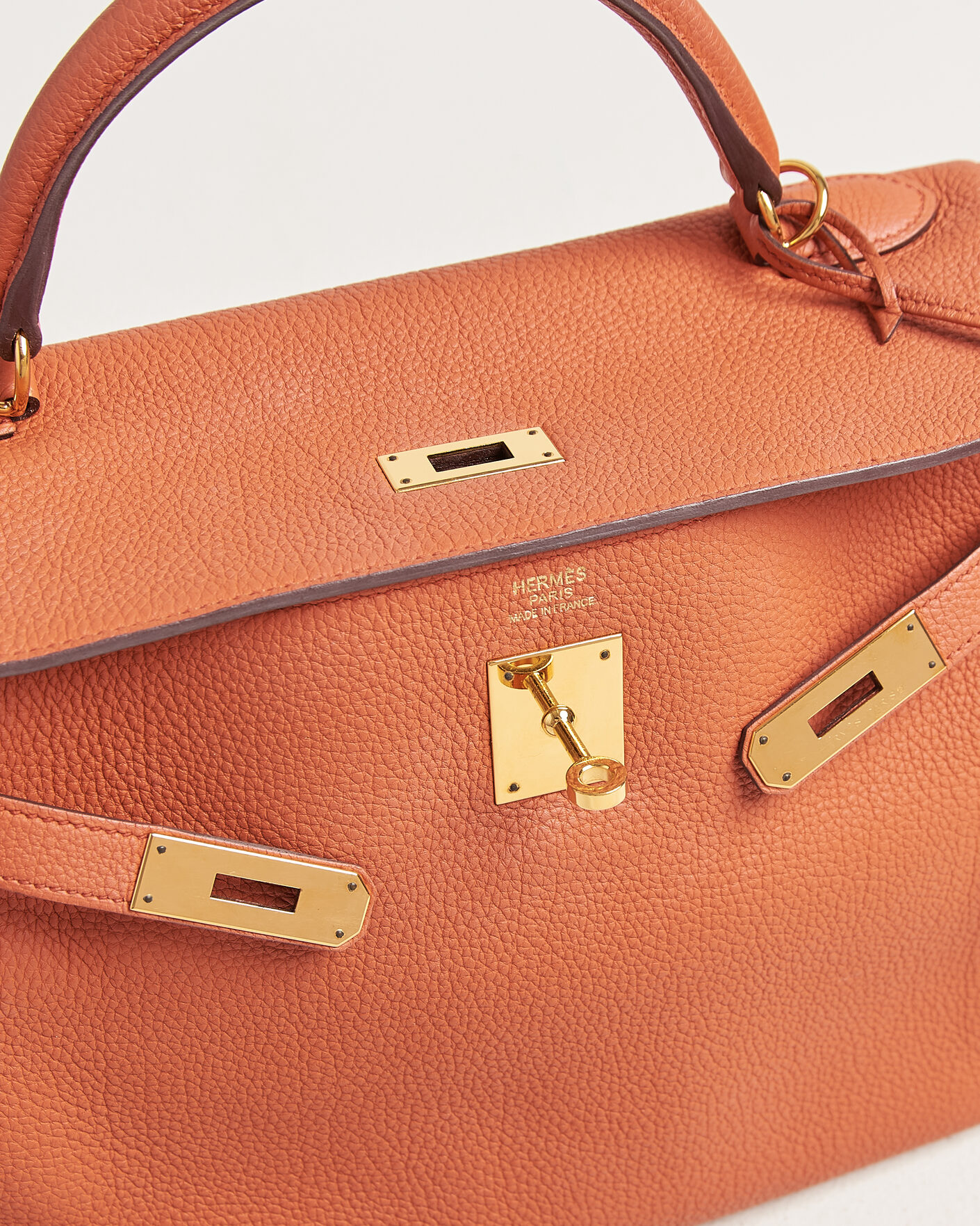 Hombres | Pre-Owned & Vintage Bags | Hermès Pre-Owned | Kelly 32 Togo Leather Orange