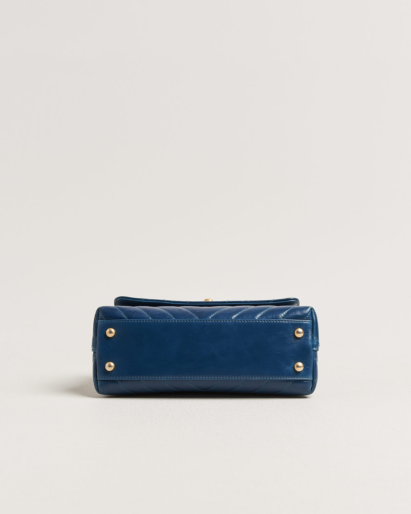 Hombres | Pre-Owned & Vintage Bags | Chanel Pre-Owned | Coco Handle Chevron Bag Blue