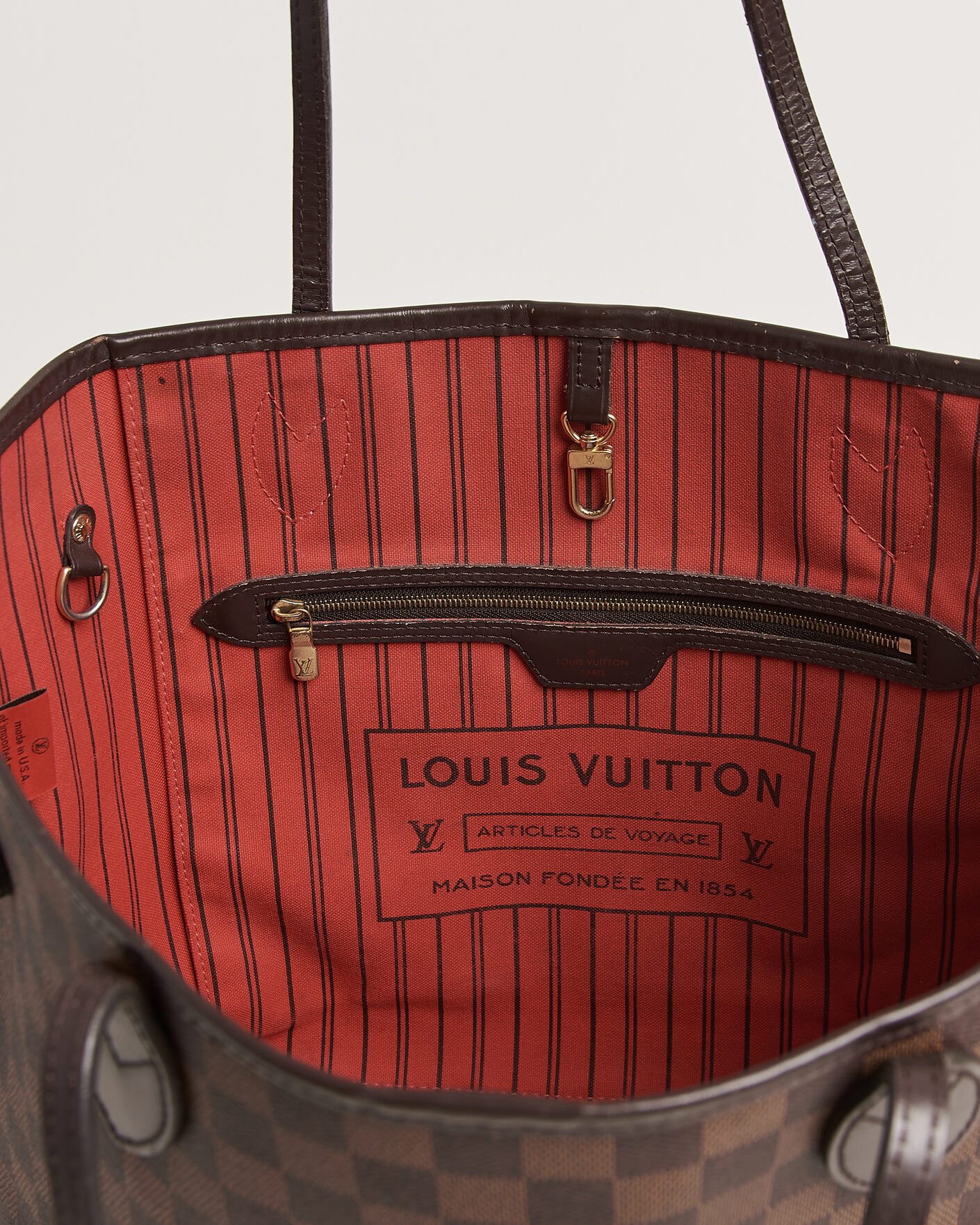 Hombres | Pre-Owned & Vintage Bags | Louis Vuitton Pre-Owned | Neverfull MM Damier Ebene