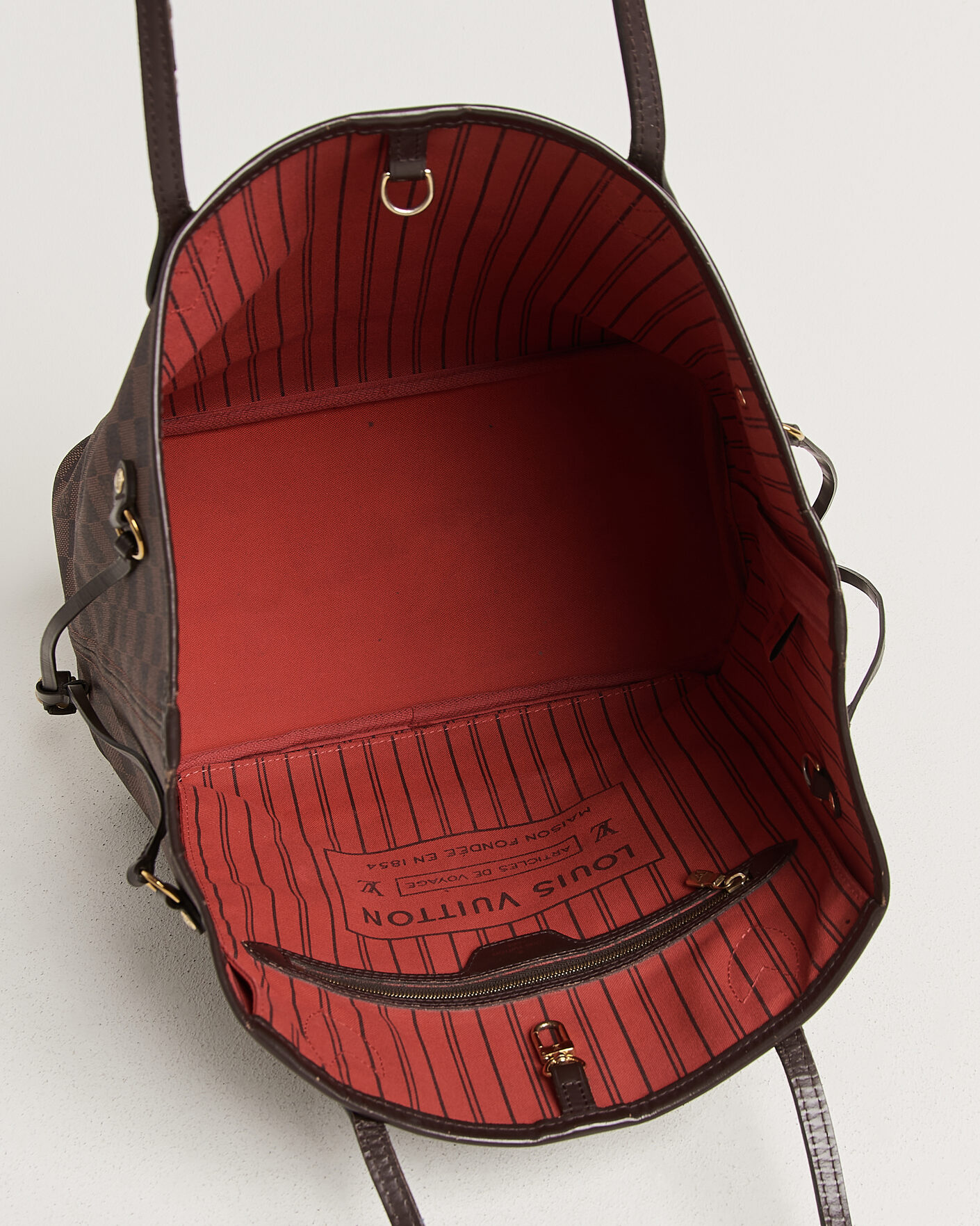 Hombres | Pre-Owned & Vintage Bags | Louis Vuitton Pre-Owned | Neverfull MM Damier Ebene
