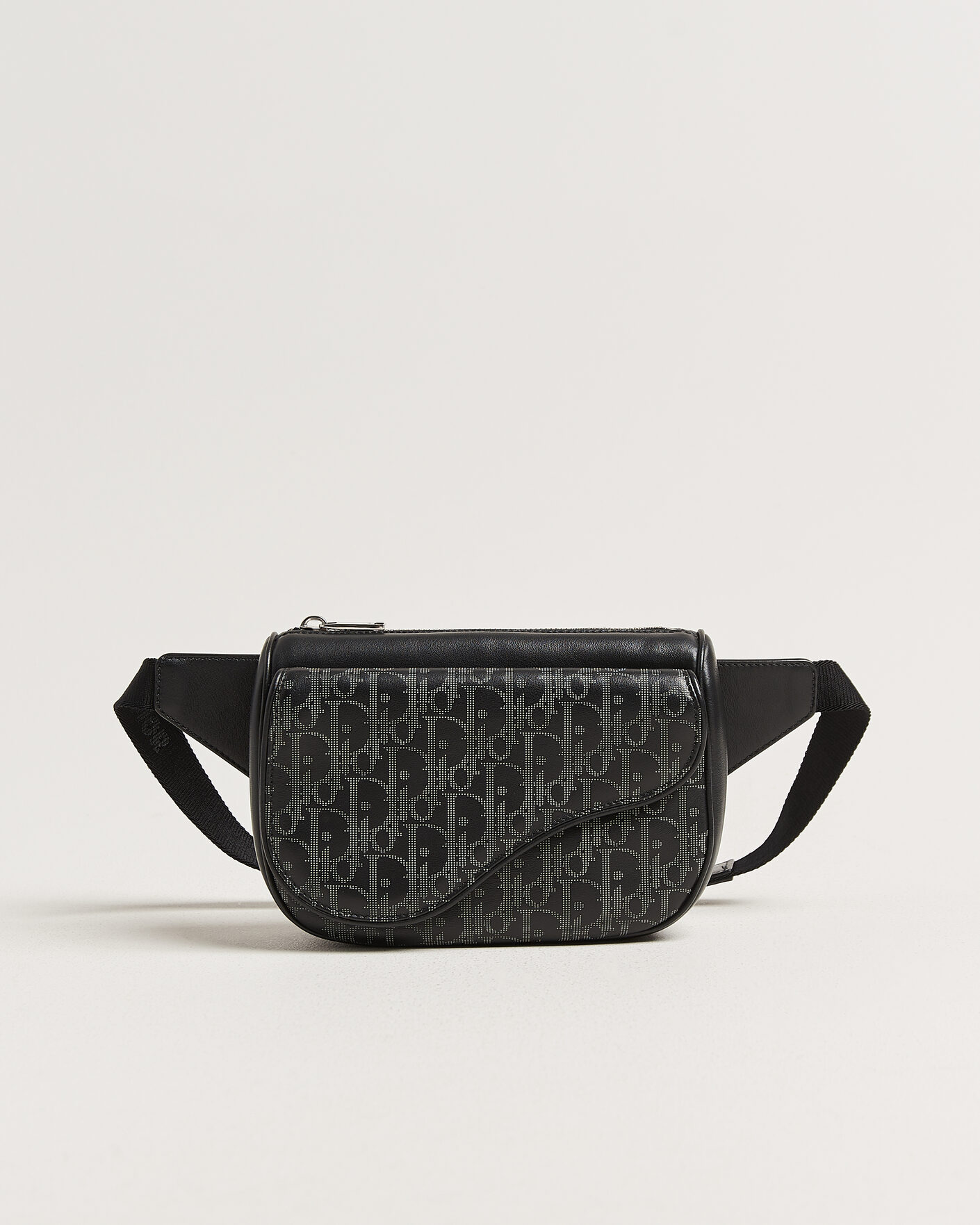 Hombres | Pre-Owned & Vintage Bags | Dior Pre-Owned | Saddle Bag Oblique Leather Black