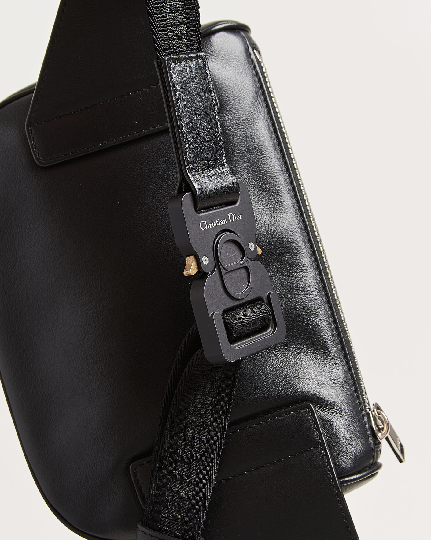 Hombres | Pre-Owned & Vintage Bags | Dior Pre-Owned | Saddle Bag Oblique Leather Black