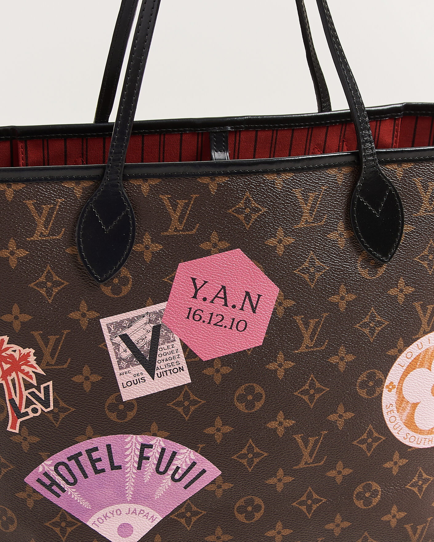 Hombres | Pre-Owned & Vintage Bags | Louis Vuitton Pre-Owned | Neverfull MM World Tour Japan Monogram